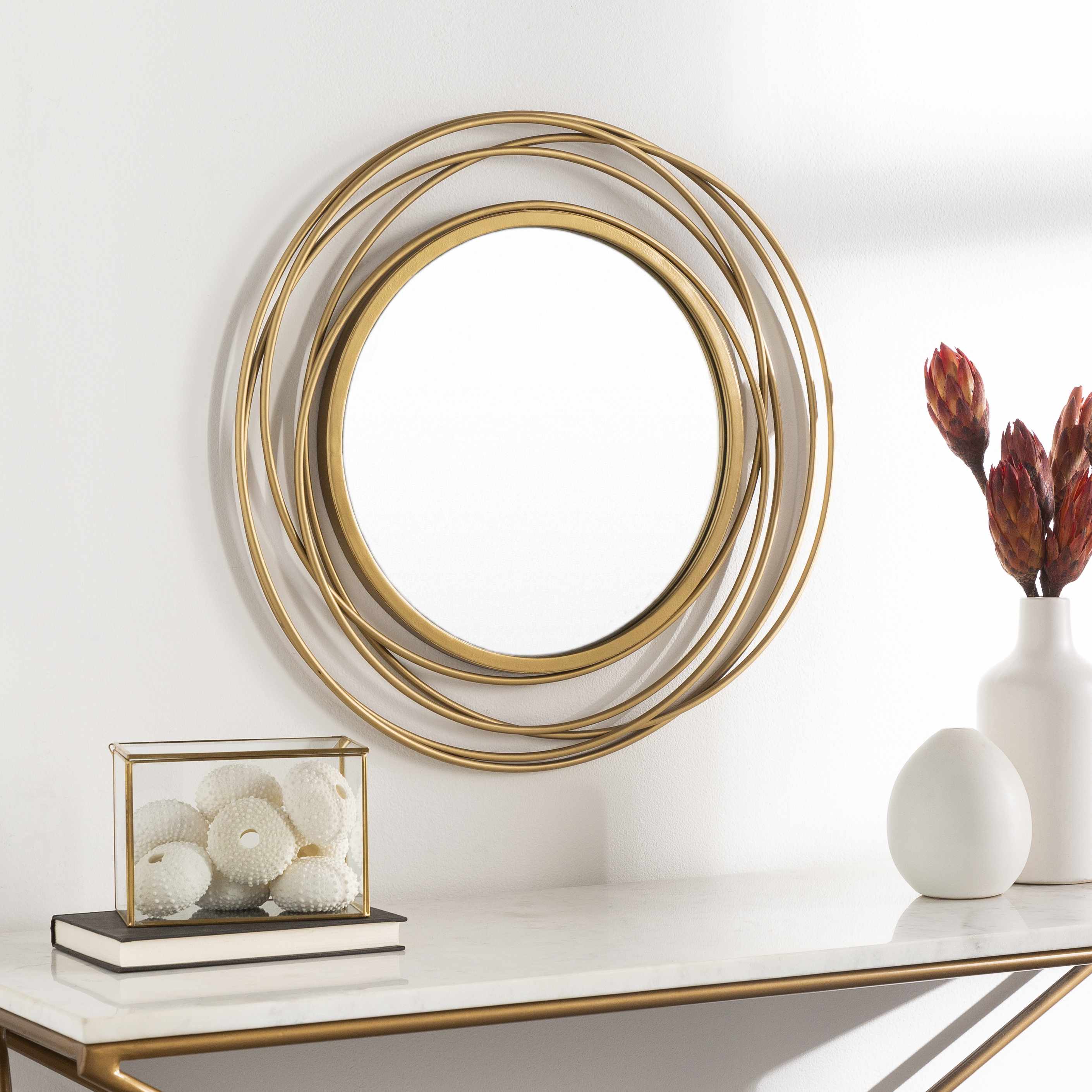 Monamon Round Rattan Mirror - Image 3