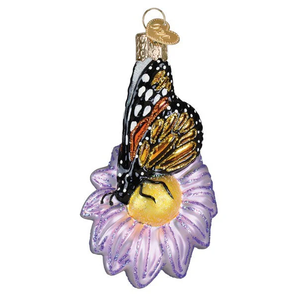 Monarch Butterfly On Flower Ornament - Image 4