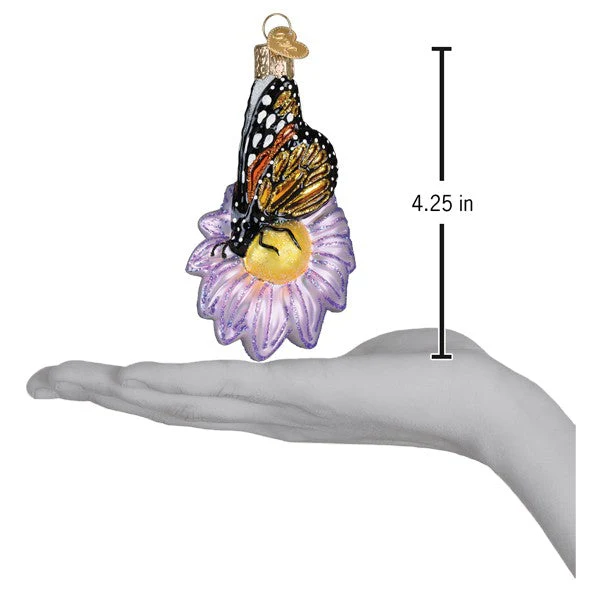 Monarch Butterfly On Flower Ornament - Image 5