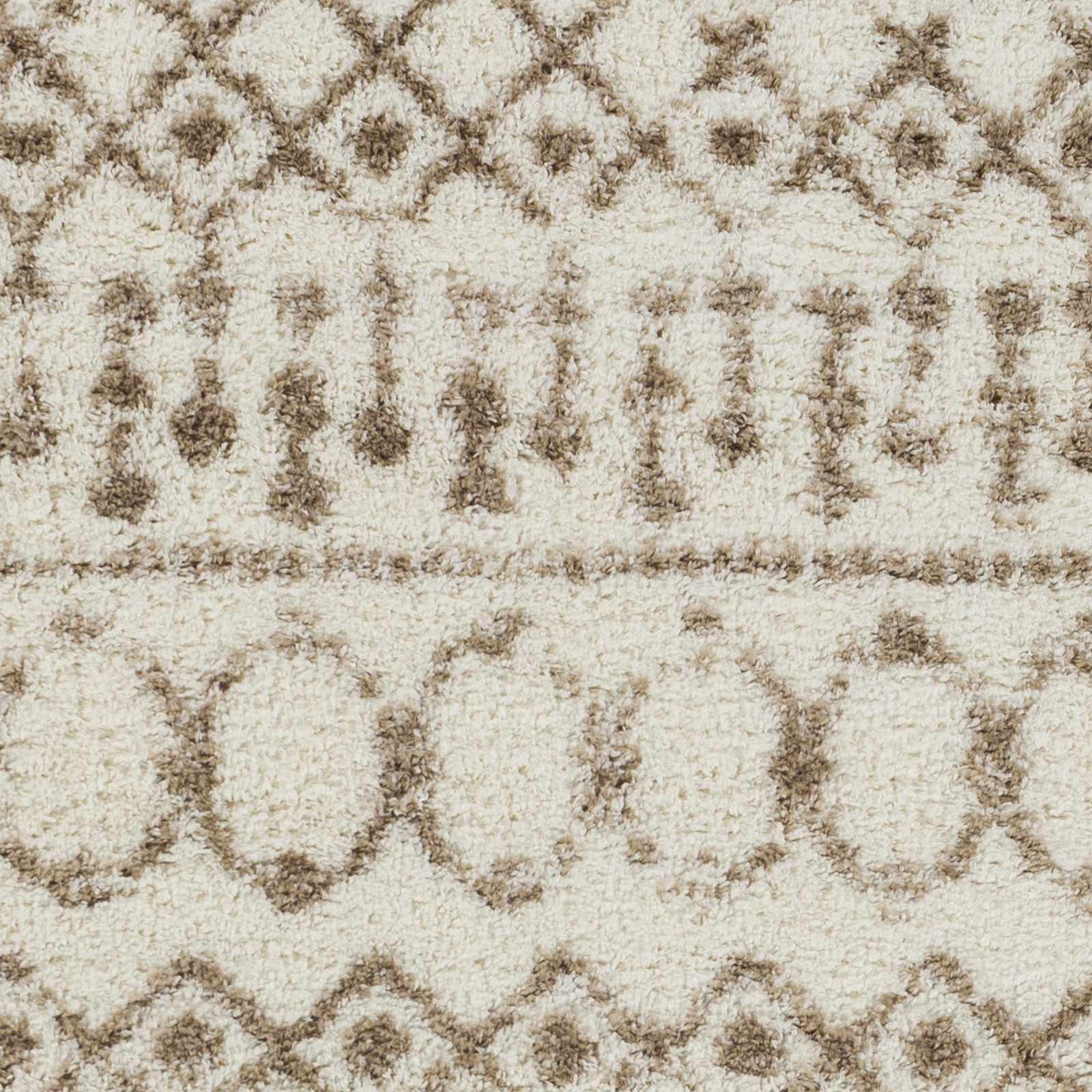 Monarch Cream&Tan Trellis Plush Rug - Image 3