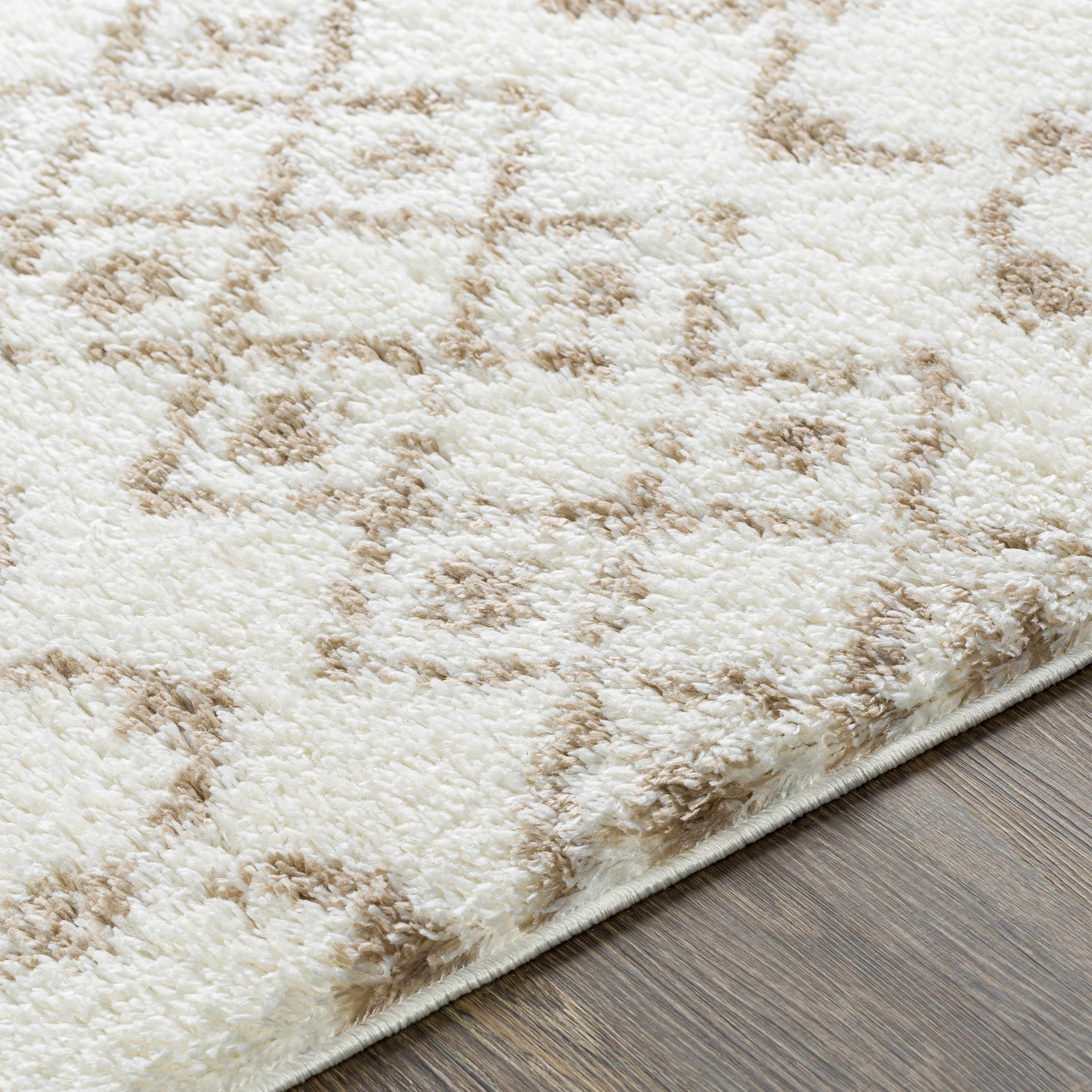 Monarch Cream&Tan Trellis Plush Rug - Image 4