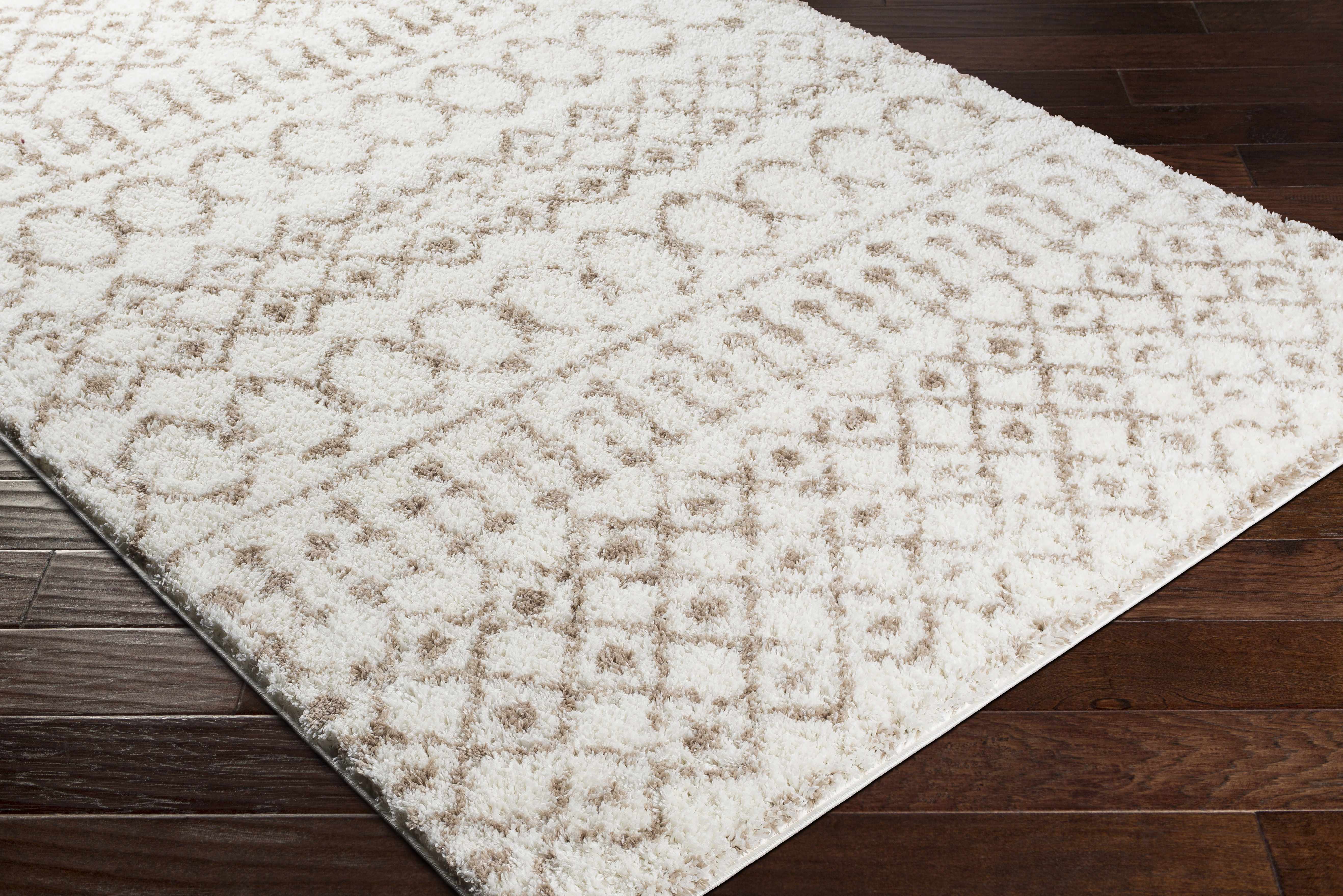 Monarch Cream&Tan Trellis Plush Rug - Image 6