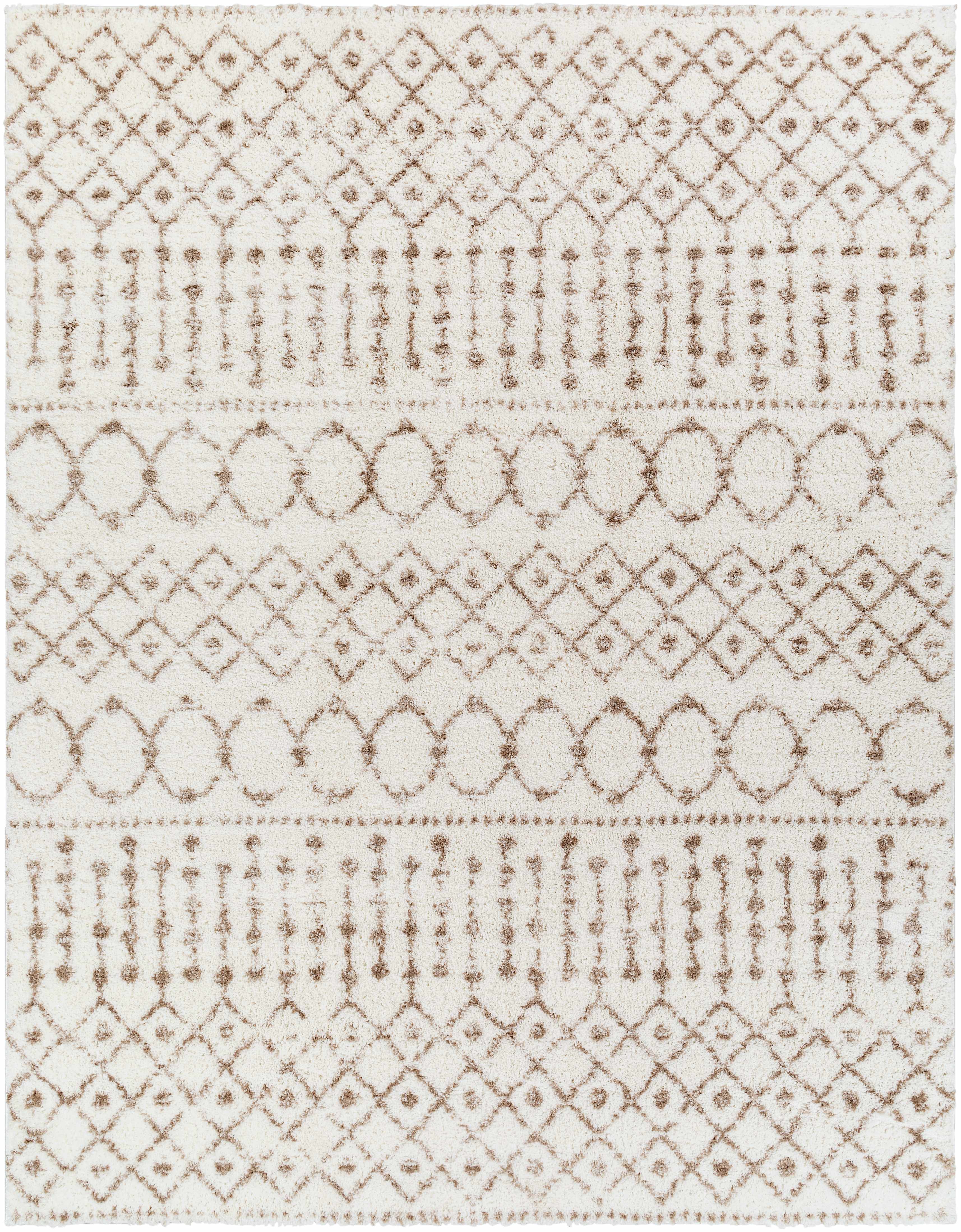 Monarch Cream&Tan Trellis Plush Rug - Image 8
