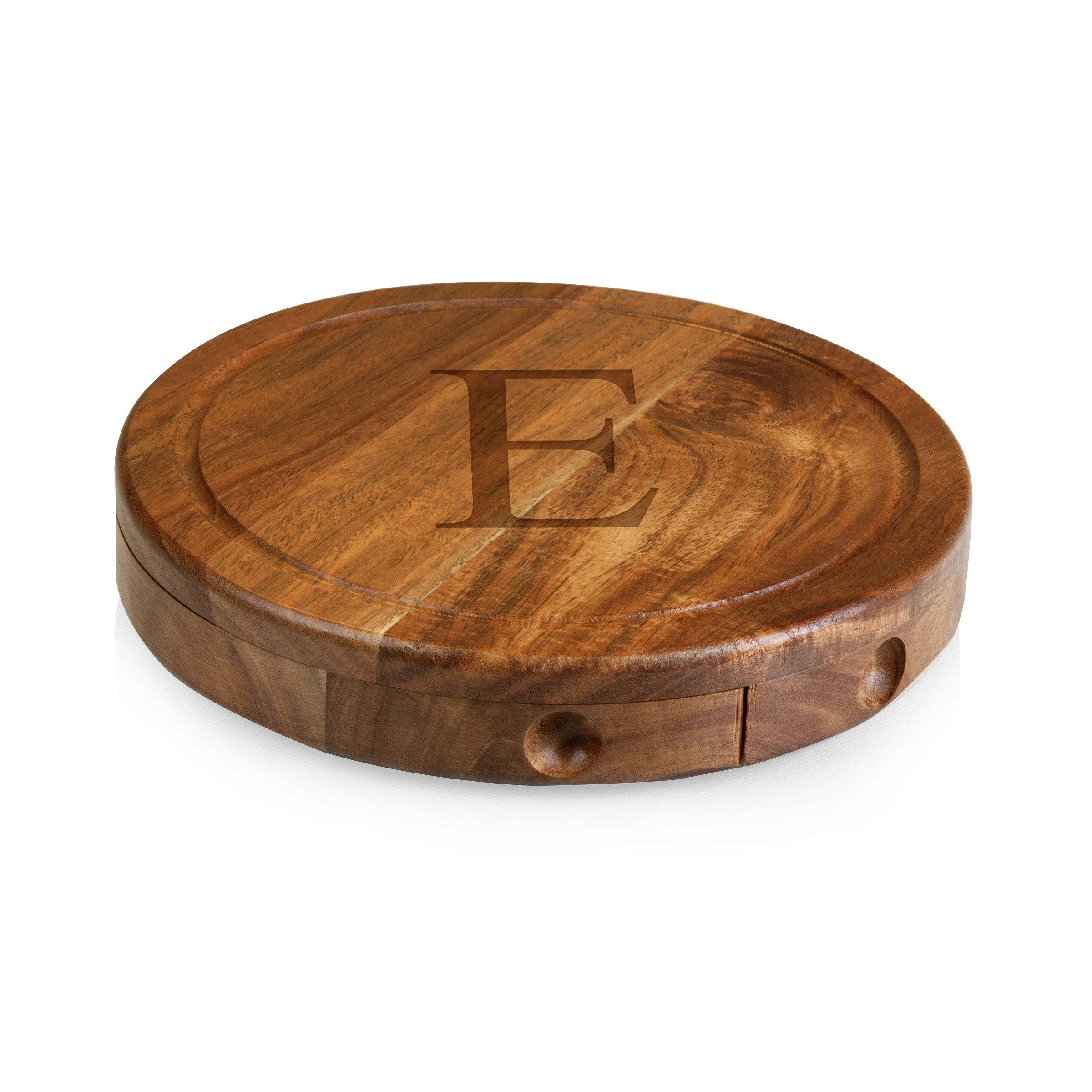 Monogram - Acacia Brie Cheese Cutting Board & Tools Set - Image 78