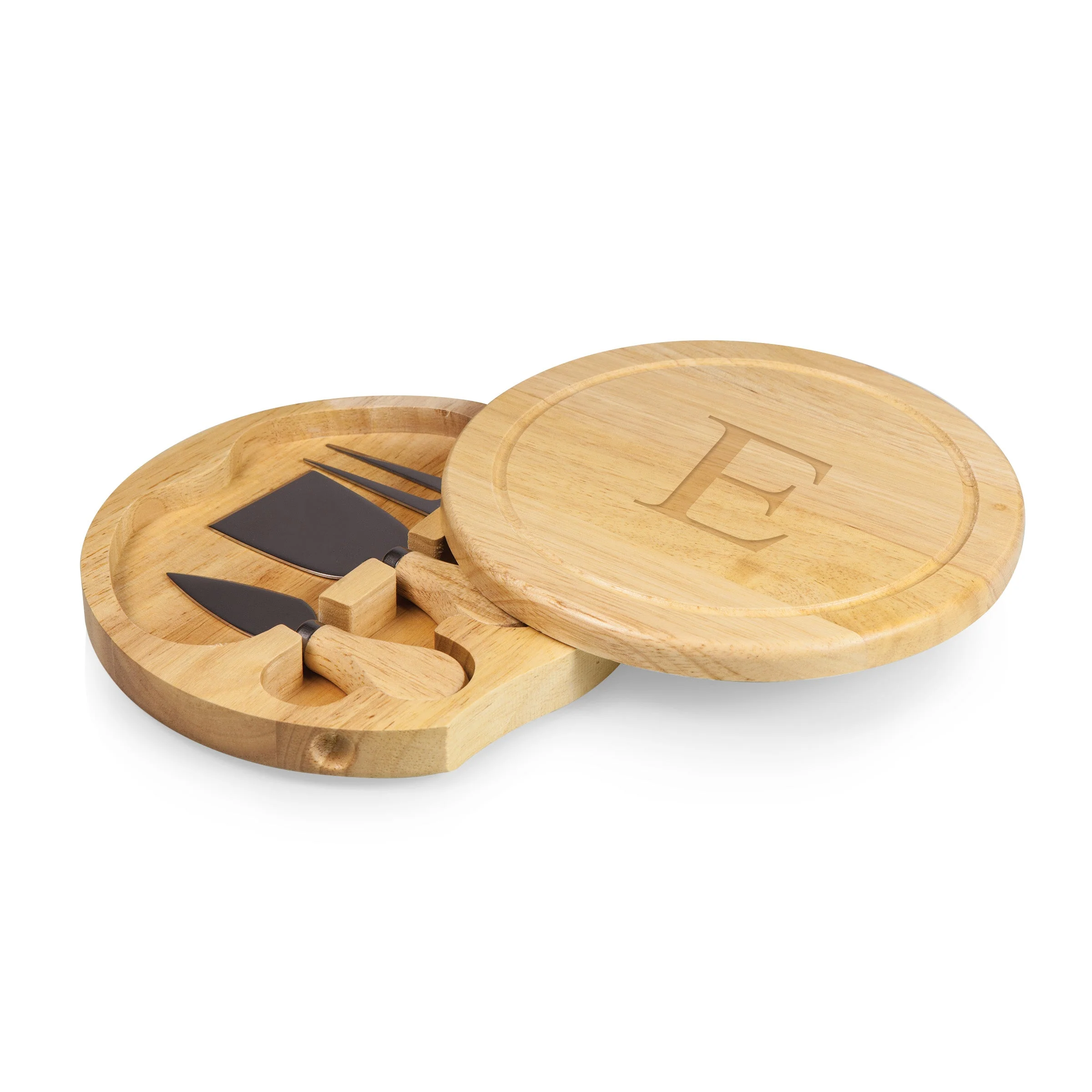Monogram - Parawood Brie Cheese Cutting Board & Tools Set - Image 13
