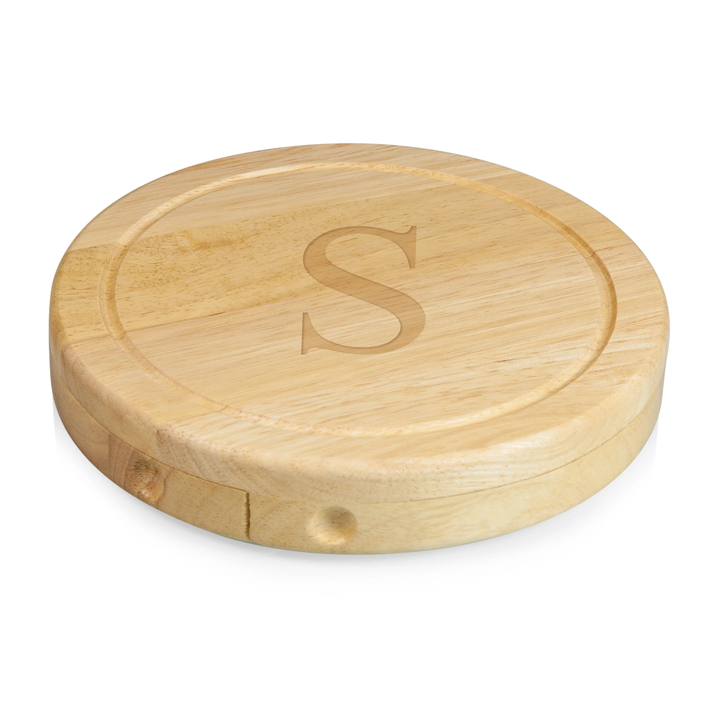 Monogram - Parawood Brie Cheese Cutting Board & Tools Set - Image 56