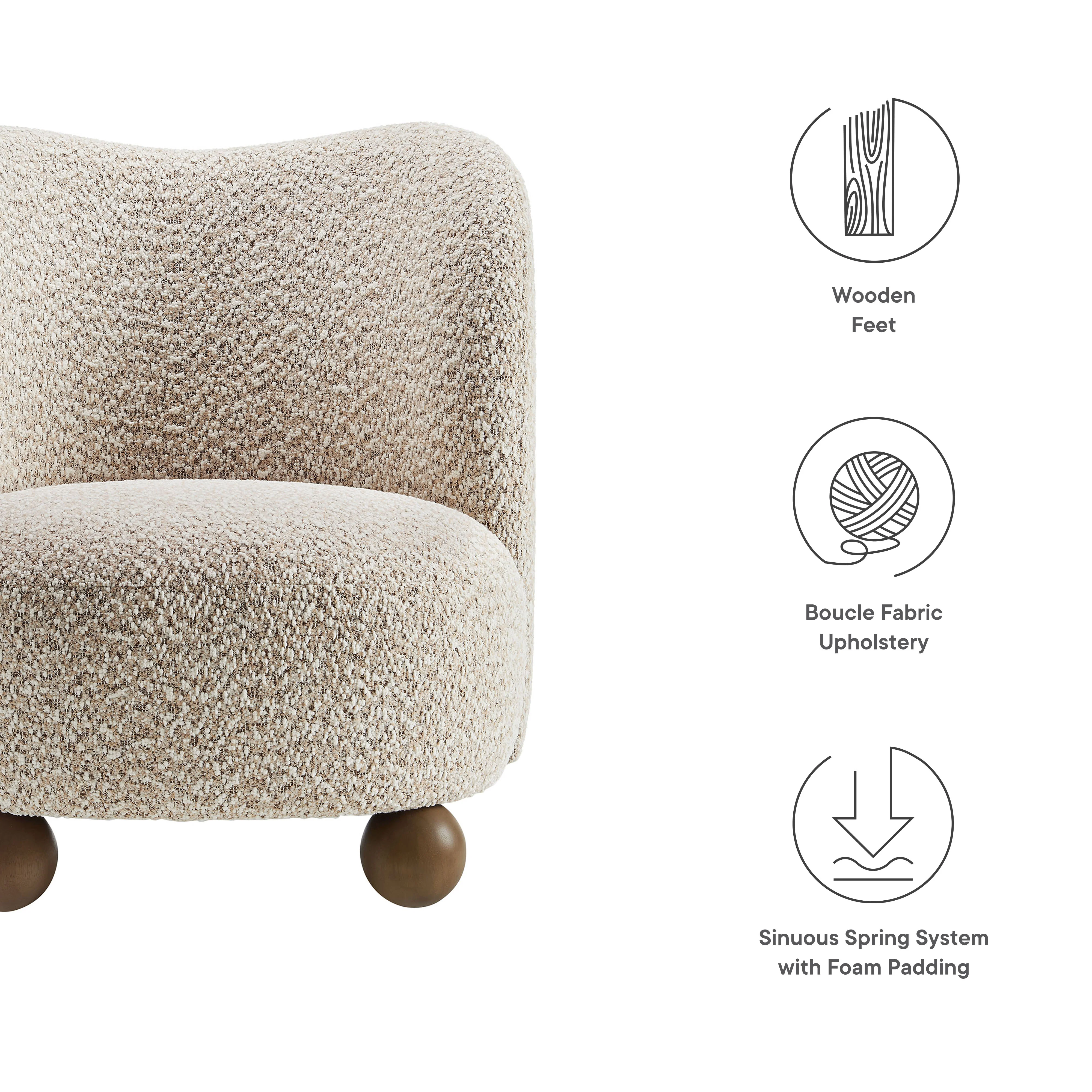 Monroe Boucle Fabric Accent Chair by Modway - Image 12