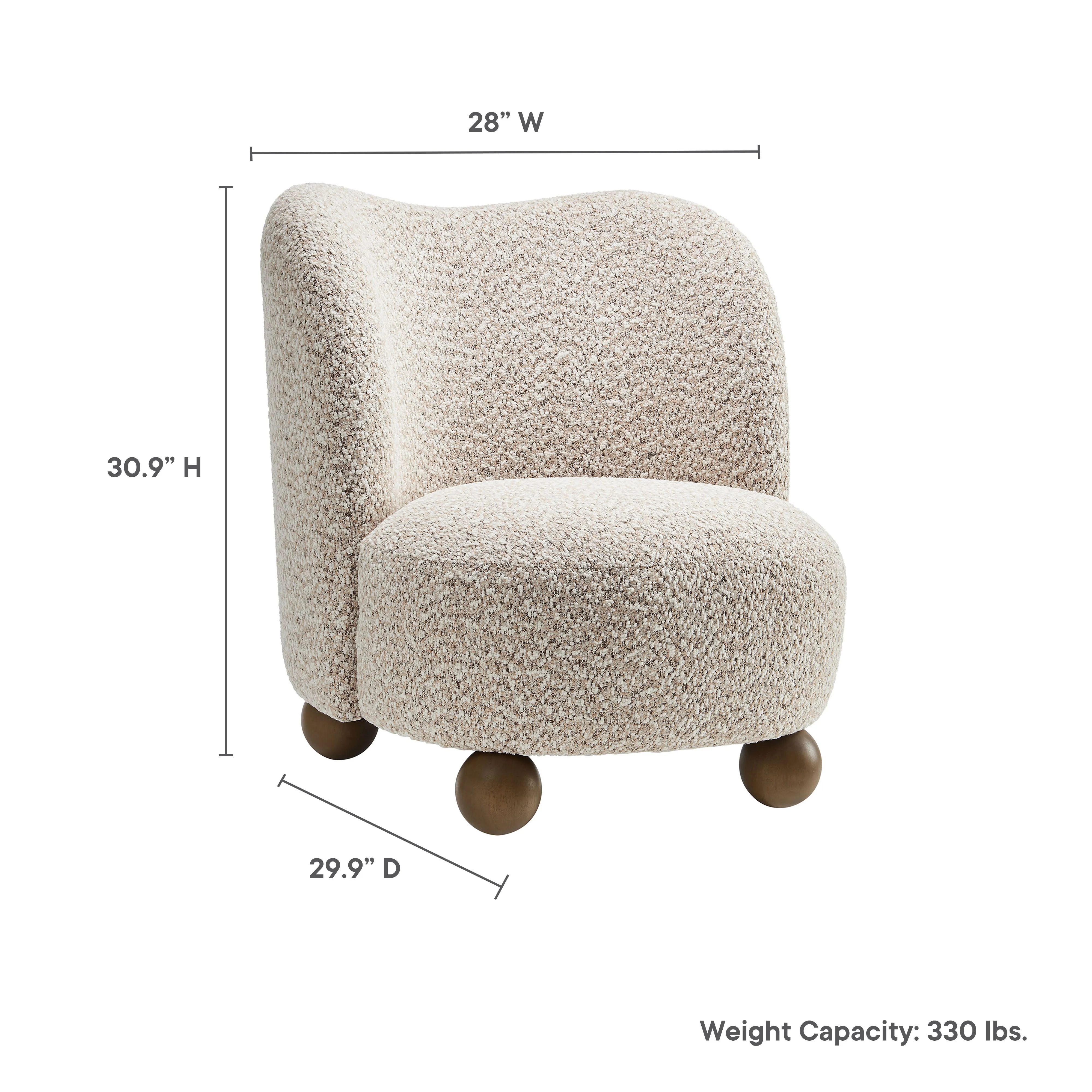 Monroe Boucle Fabric Accent Chair by Modway - Image 13
