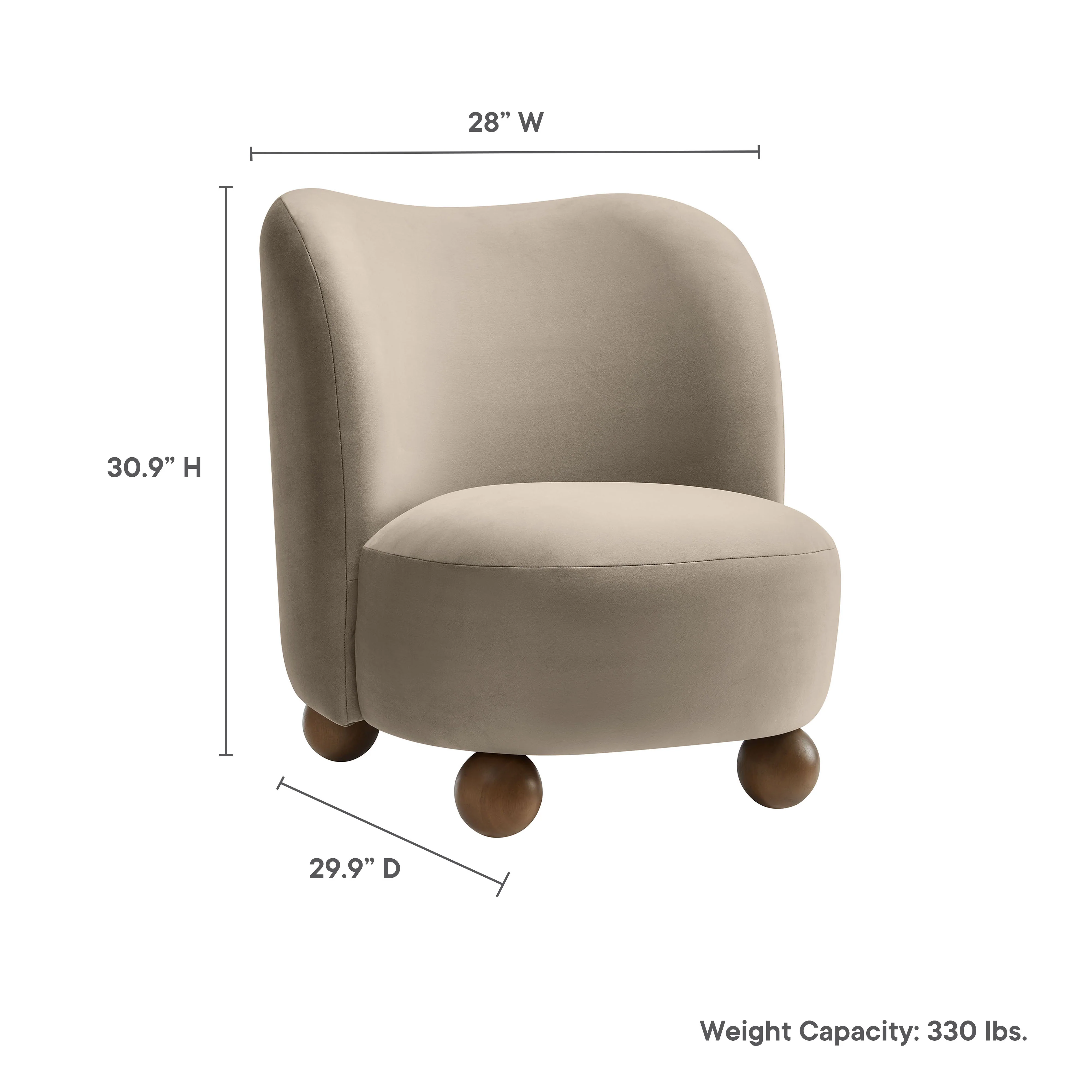 Monroe Performance Velvet Accent Chair by Modway - Image 2