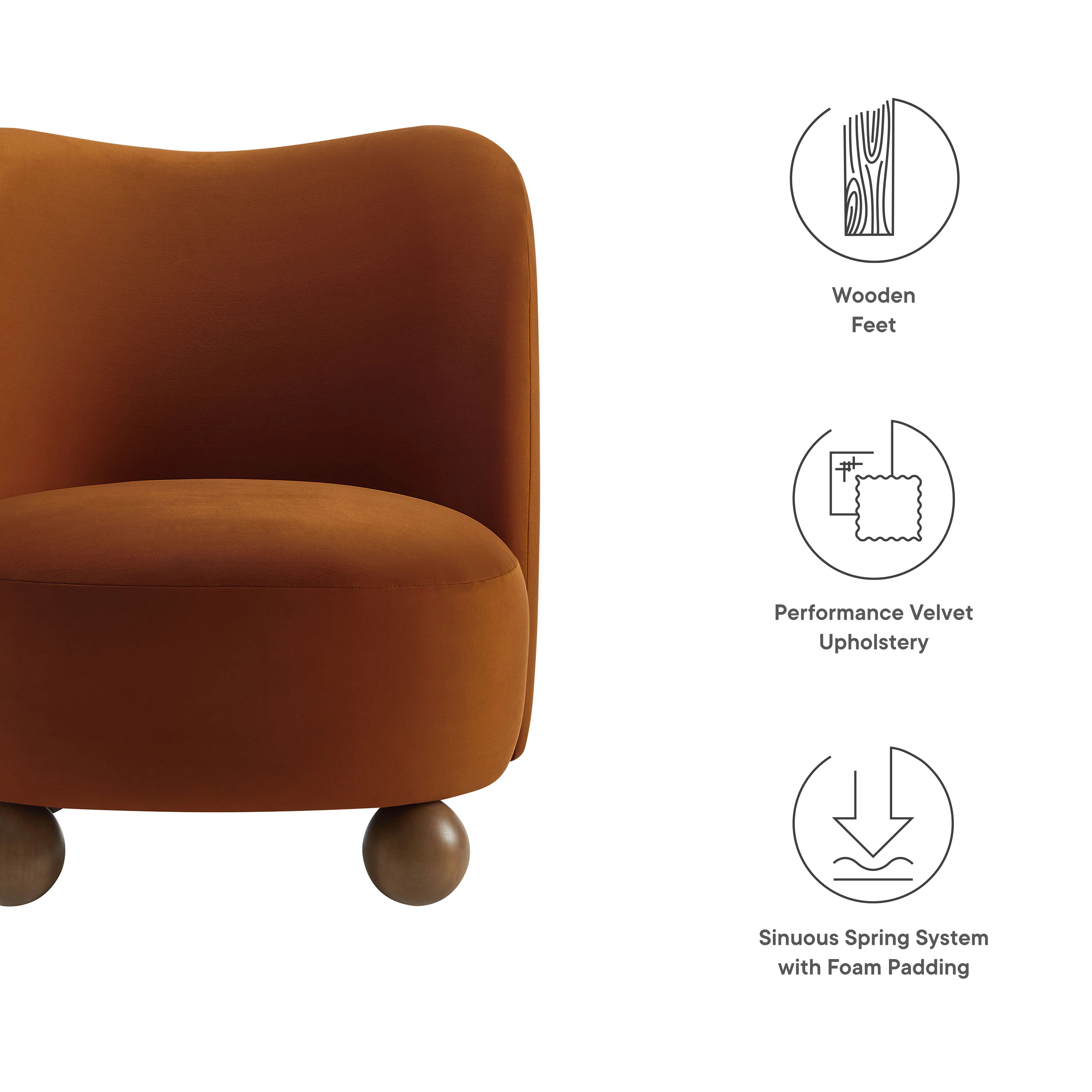 Monroe Performance Velvet Accent Chair by Modway - Image 20