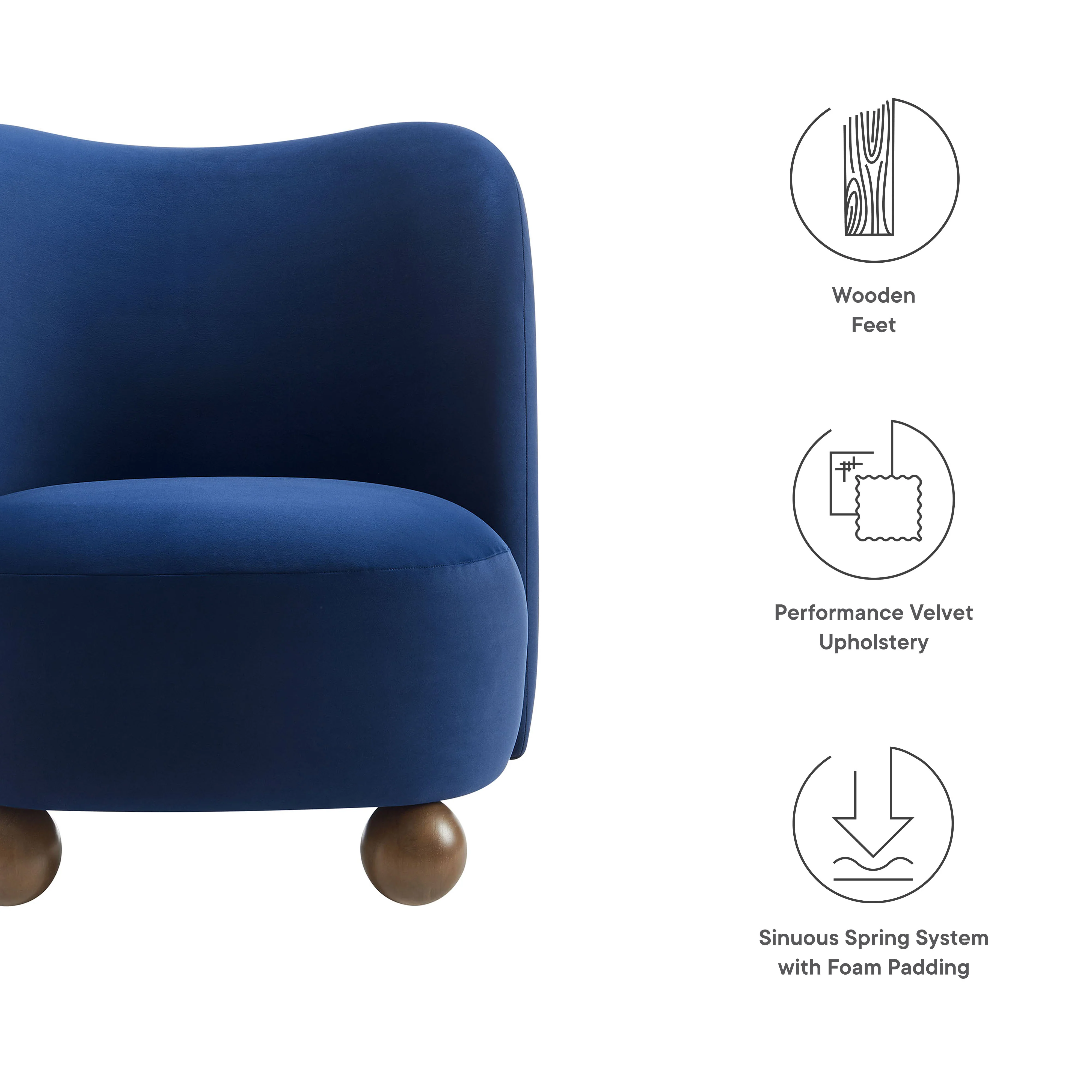 Monroe Performance Velvet Accent Chair by Modway - Image 22