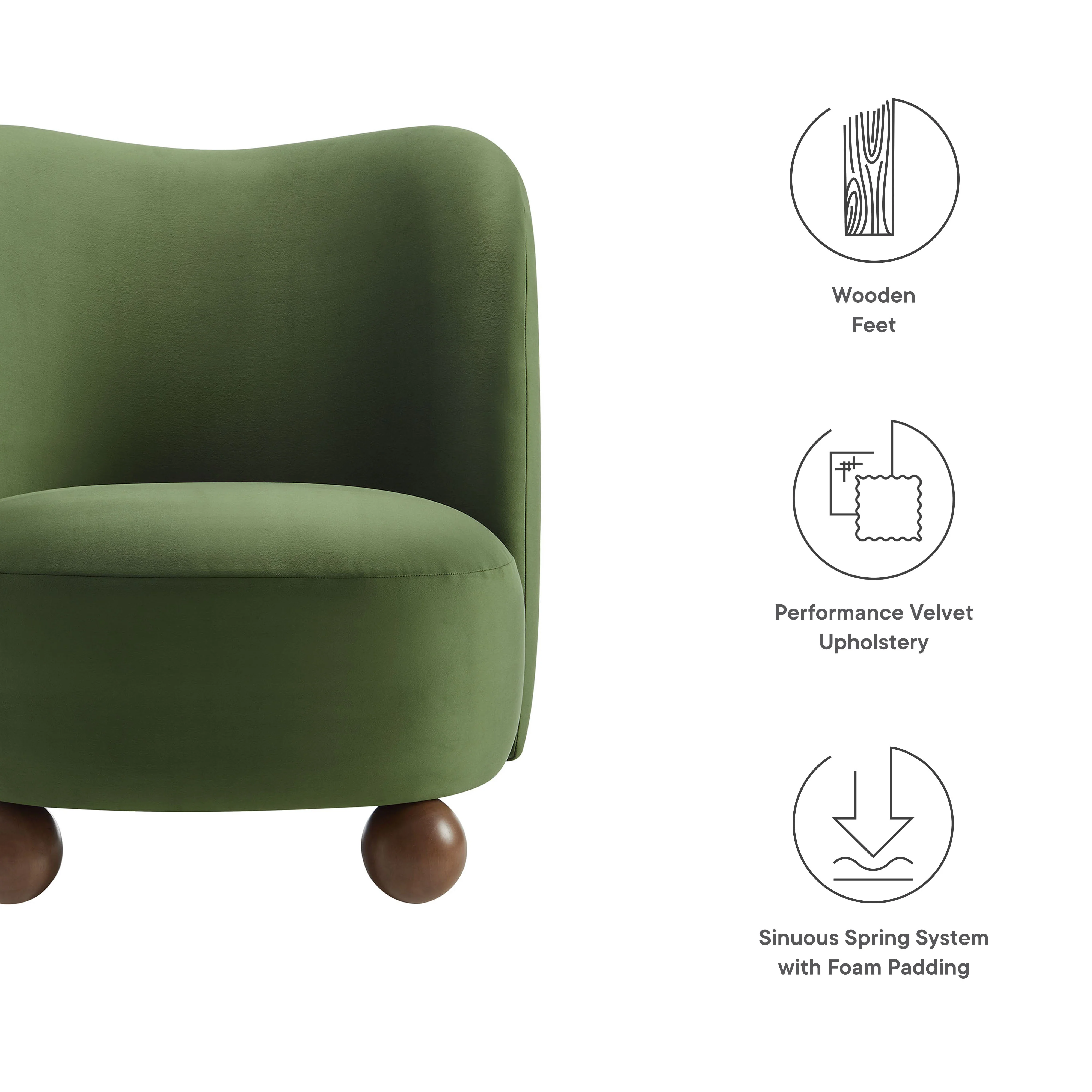 Monroe Performance Velvet Accent Chair by Modway - Image 24