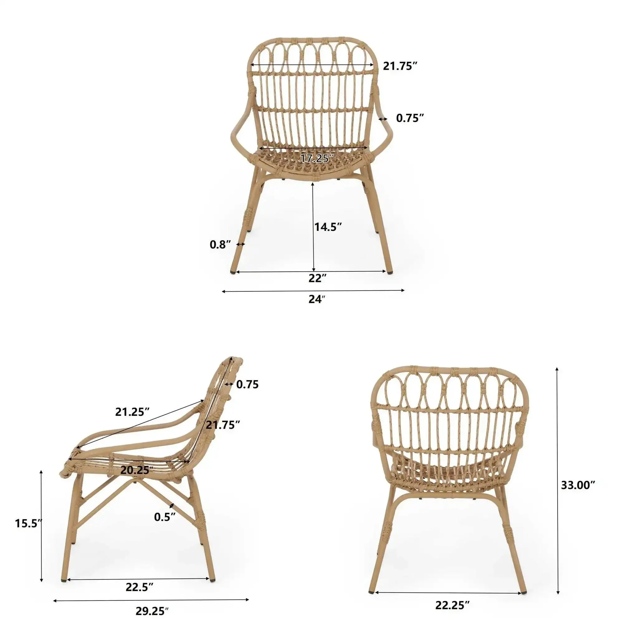 Monsoon Outdoor Accent Chair With Open Weave Design - Image 4