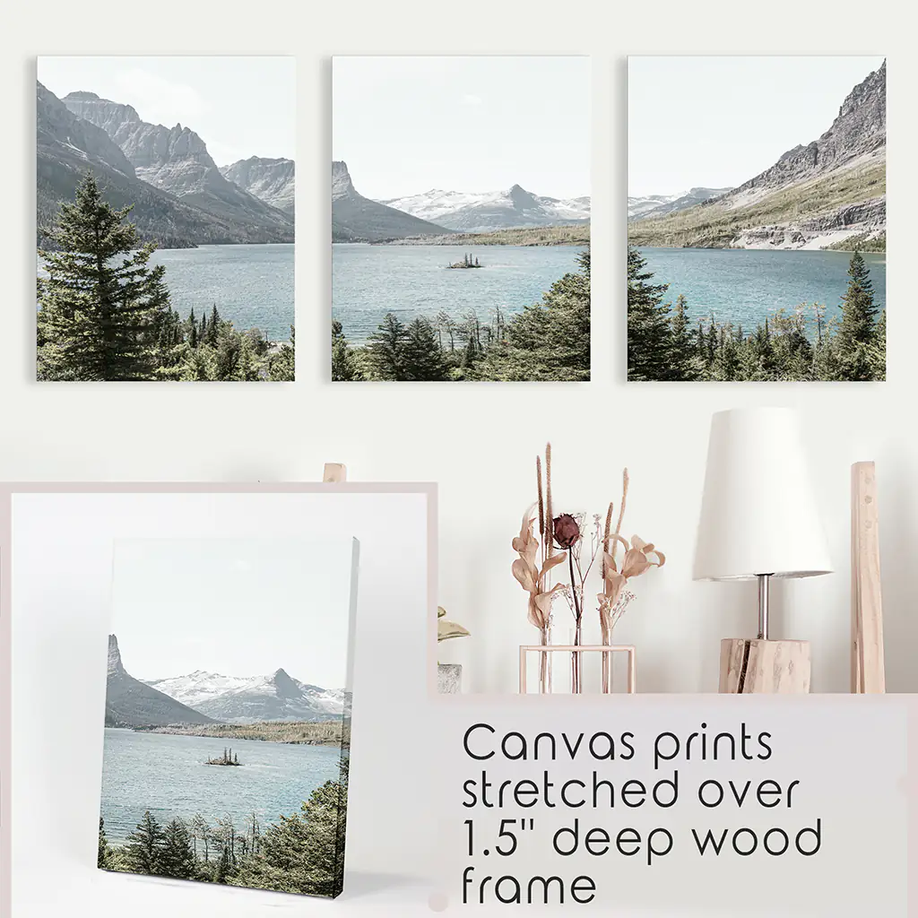 Montana Glacier National Park. Mountain Lake. Travel Wall Art - Image 10