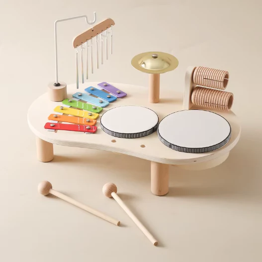 Montessori Baby Music Table Wooden Xylophone Educational Toy Gift - Image 2