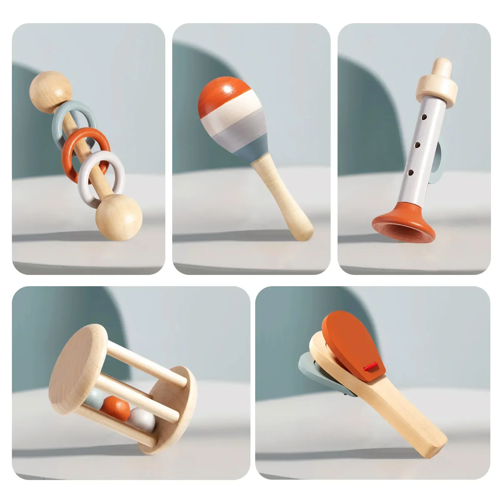 Montessori Wooden Toddler Musical Instrument Set Xylophone Educational Toy Kit - Image 5
