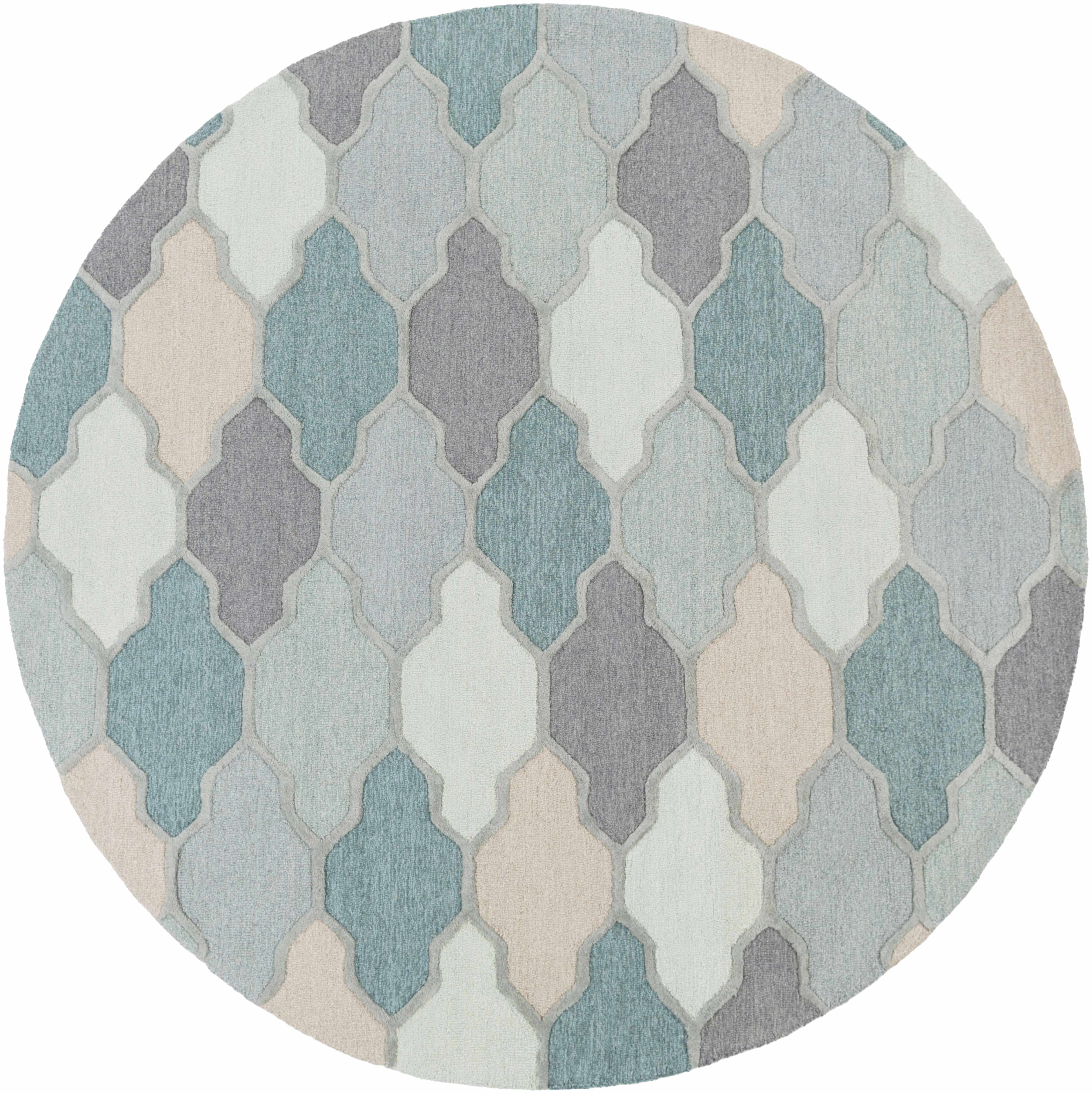 Monteview Sage&Teal Geometric Wool Rug - Clearance - Image 5