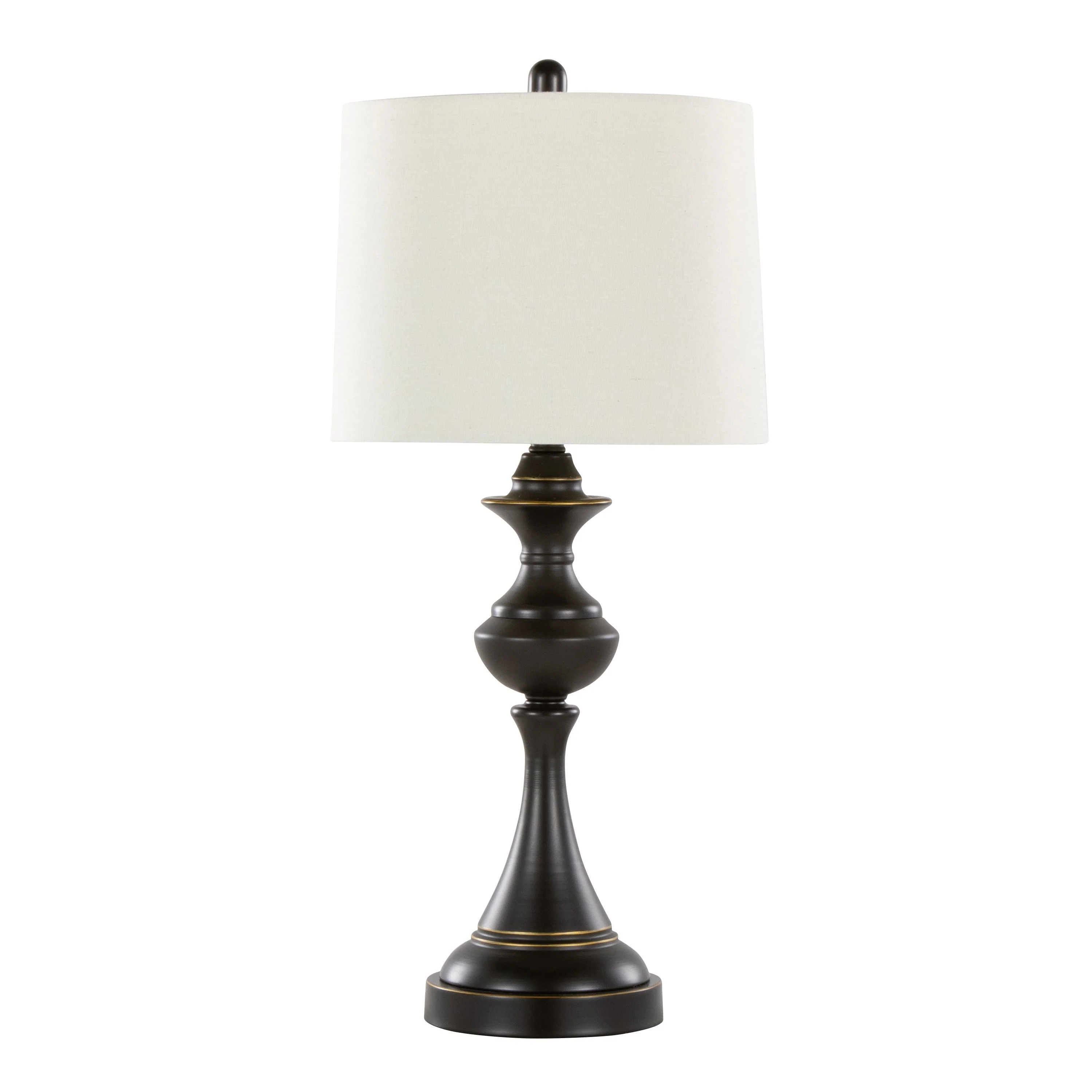 Montgomery 29" Contemporary Metal Table Lamp Set of 2 in Oil Rubbed Bronze - Image 2
