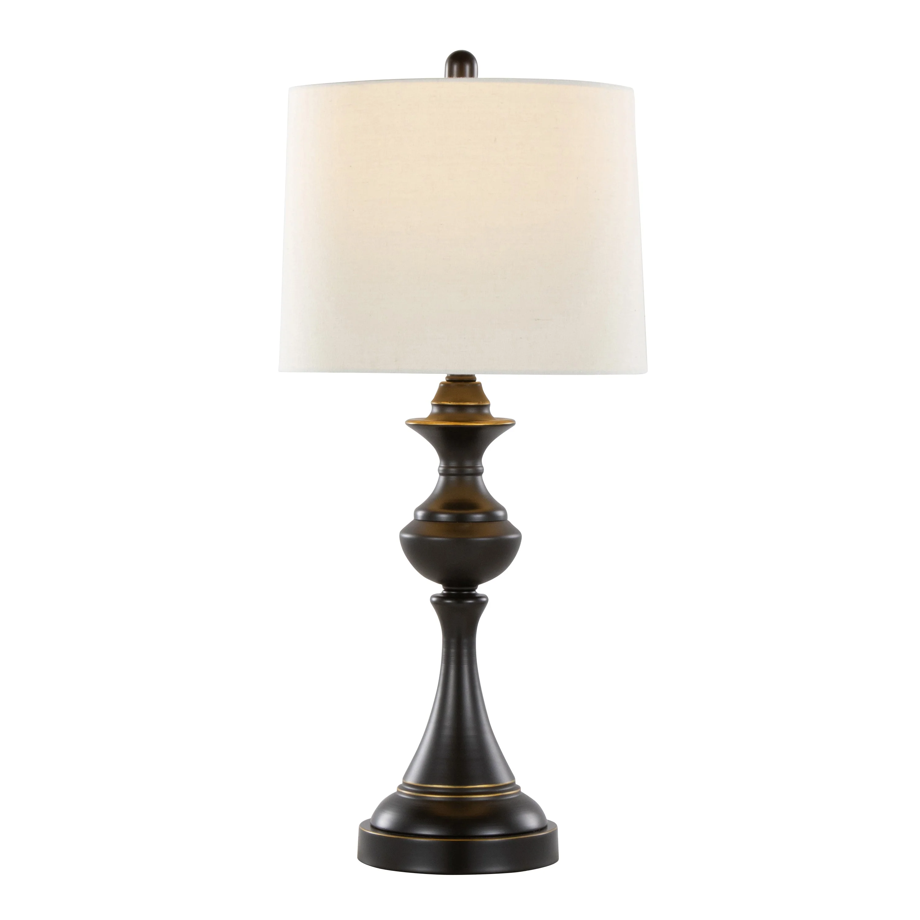 Montgomery 29" Contemporary Metal Table Lamp Set of 2 in Oil Rubbed Bronze - Image 3