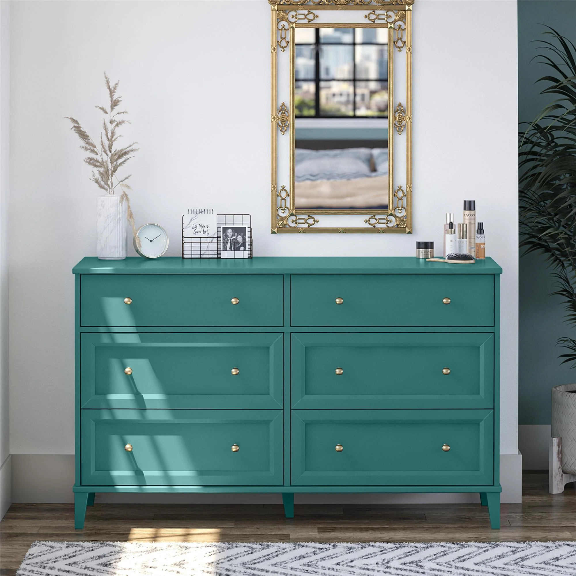 Monticello - 6 Drawer Dresser - Green - Image 3