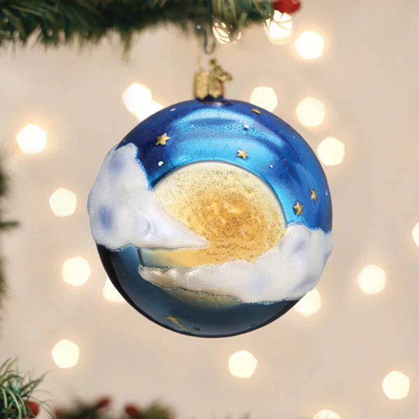Moonglow Round Christmas Ornament 3.5 Inch