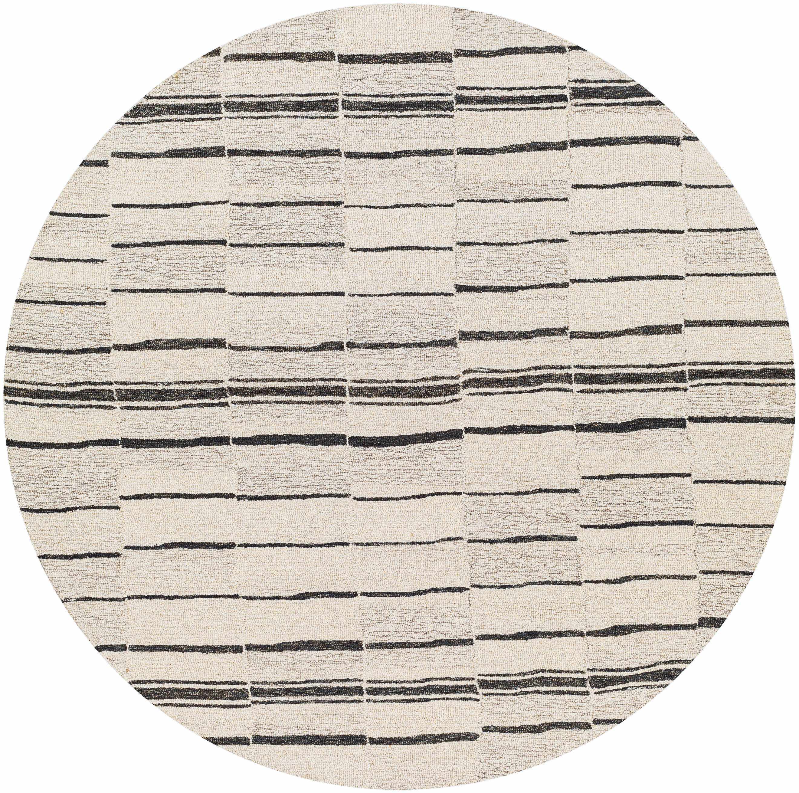 Moorebank Black Striped Wool Rug - Image 10