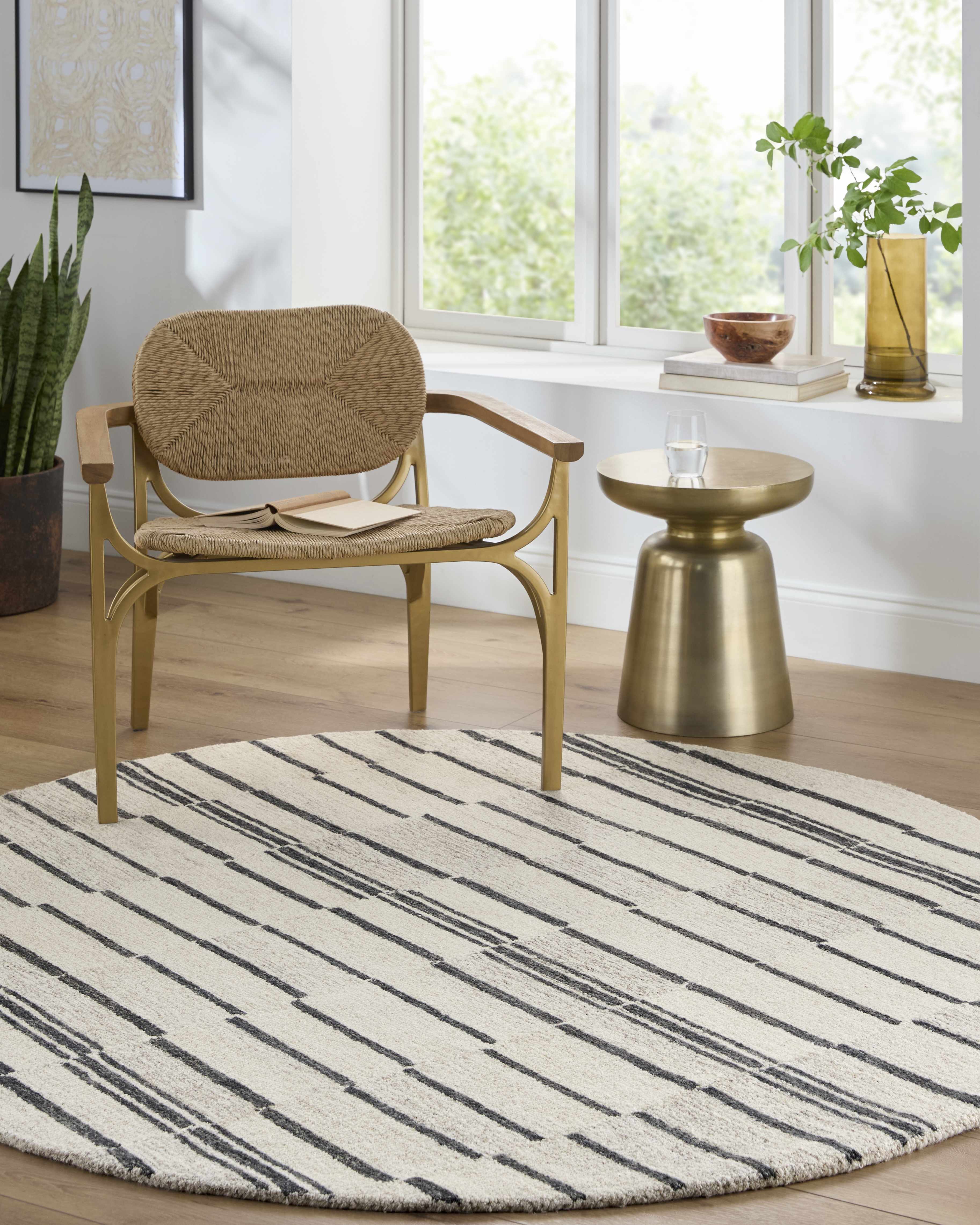 Moorebank Black Striped Wool Rug - Image 11