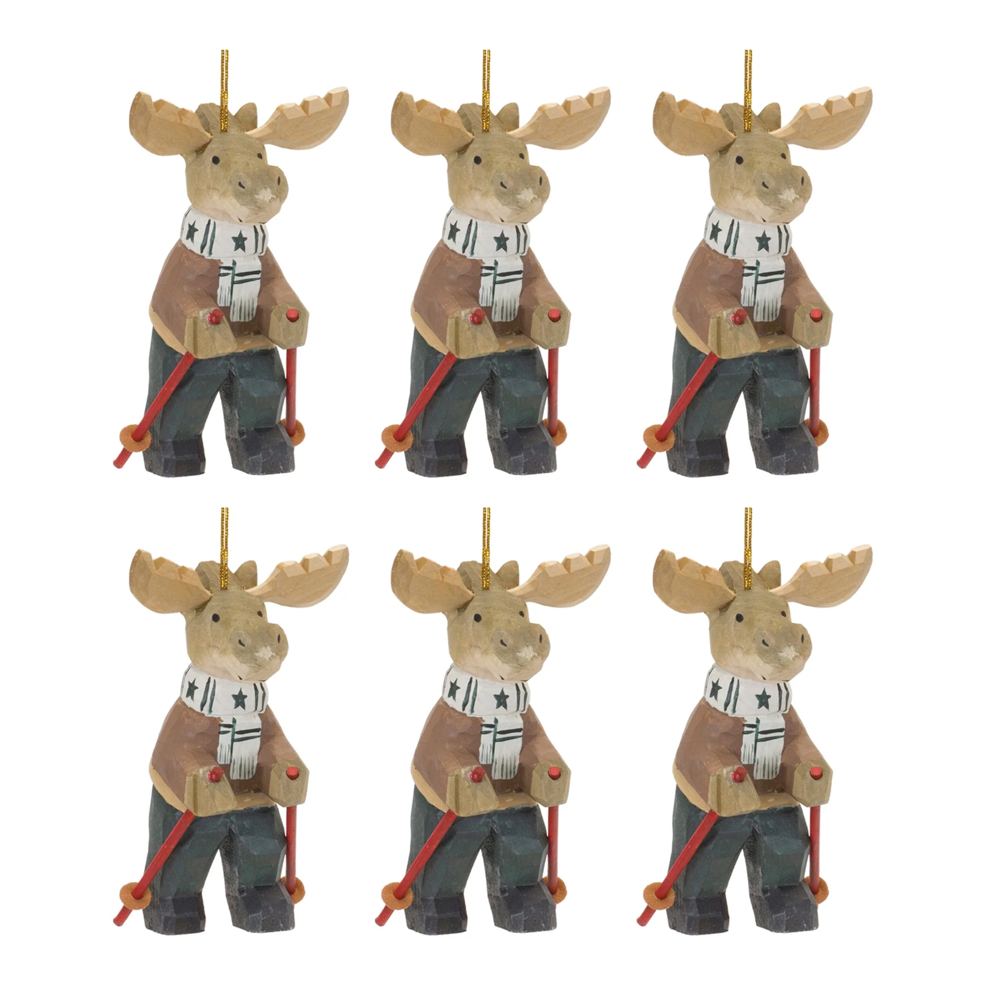 Moose on Skis Ornament (Set of 6) - Image 3