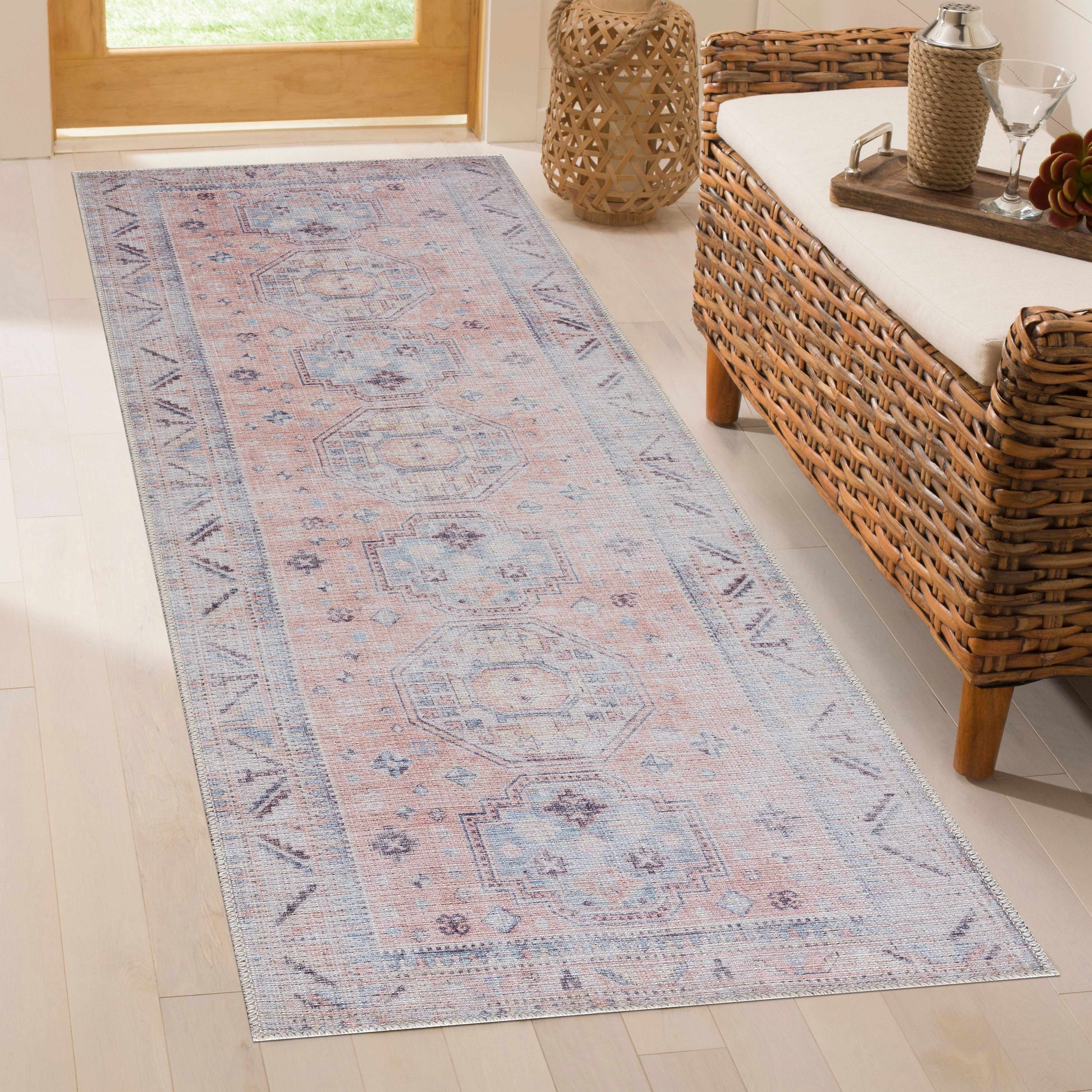 Morcott Peach Washable Area Rug - Image 14