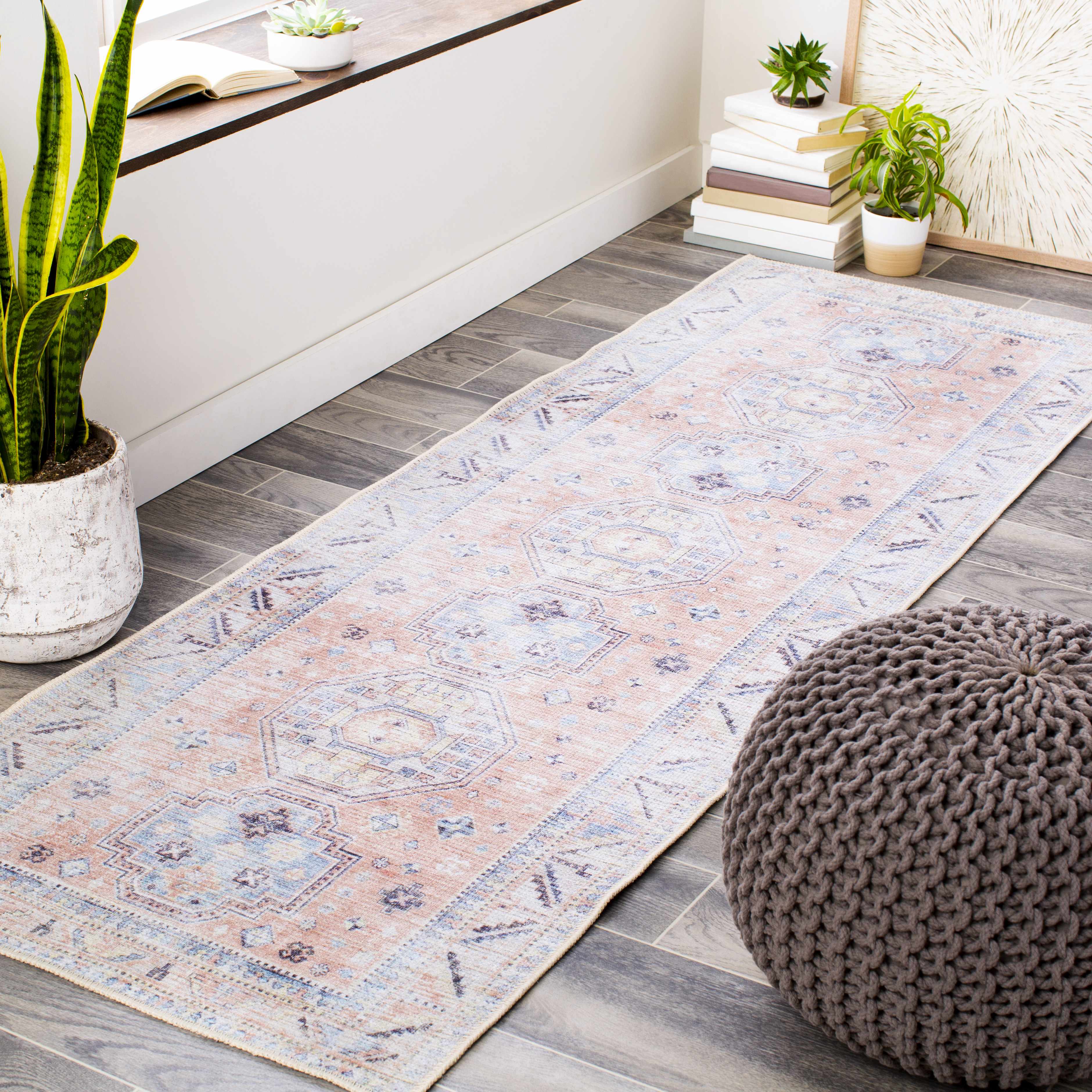 Morcott Peach Washable Area Rug - Image 17