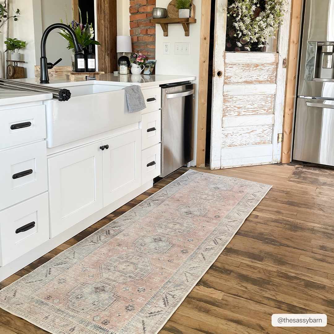 Morcott Peach Washable Area Rug - Image 3