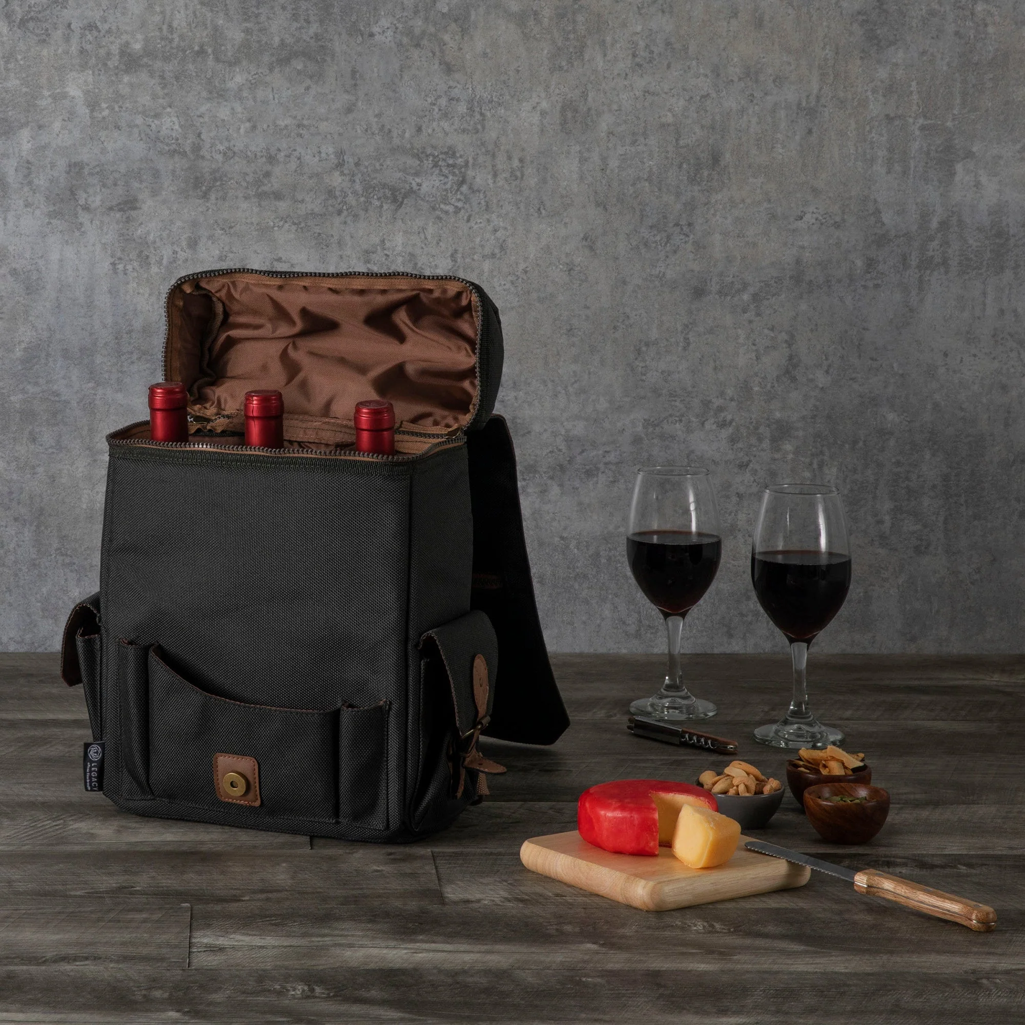 Moreno 3-Bottle Wine & Cheese Tote - Image 16