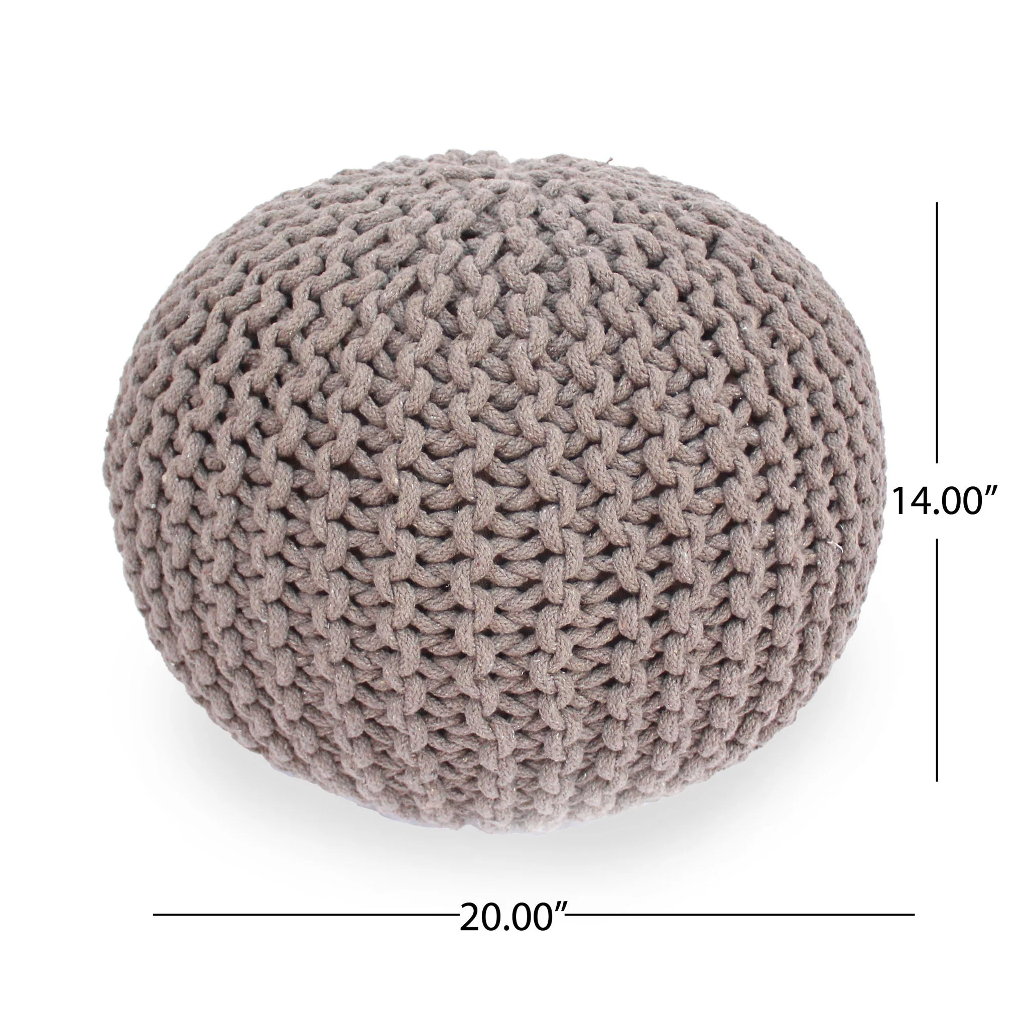 Moro - Knitted Round Pouf With Pumpkin Shape - Image 7