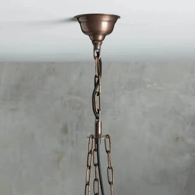 Moroccan Mirrored Glass Chandelier 24" 36" E12 Brass Fixture - Image 5