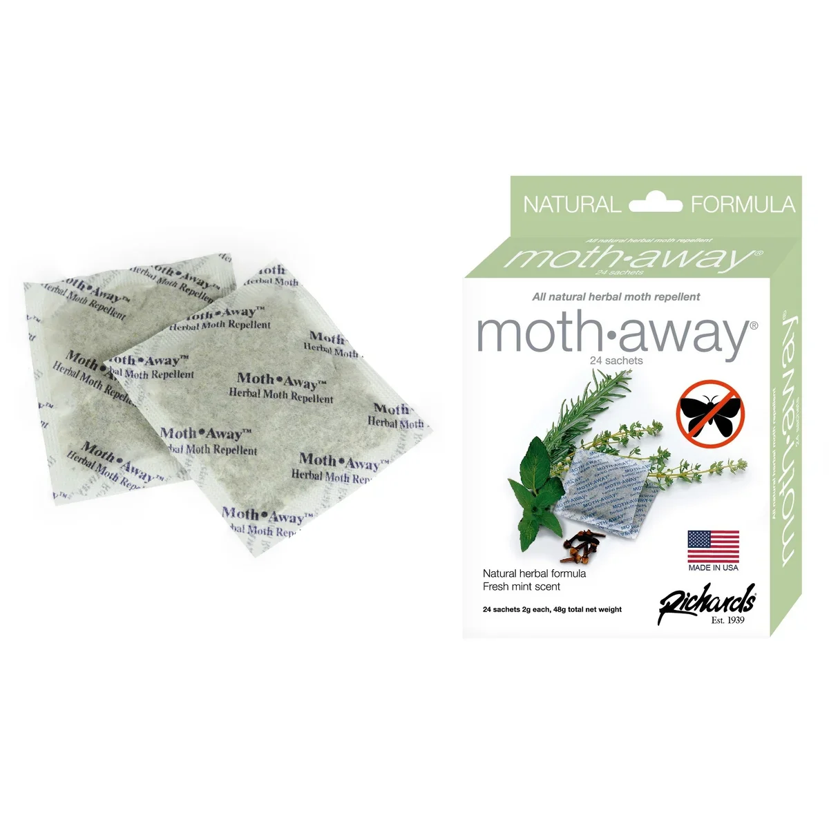 Moth Away Sachets Nontoxic (White 2.25" x 2.25") - Image 4