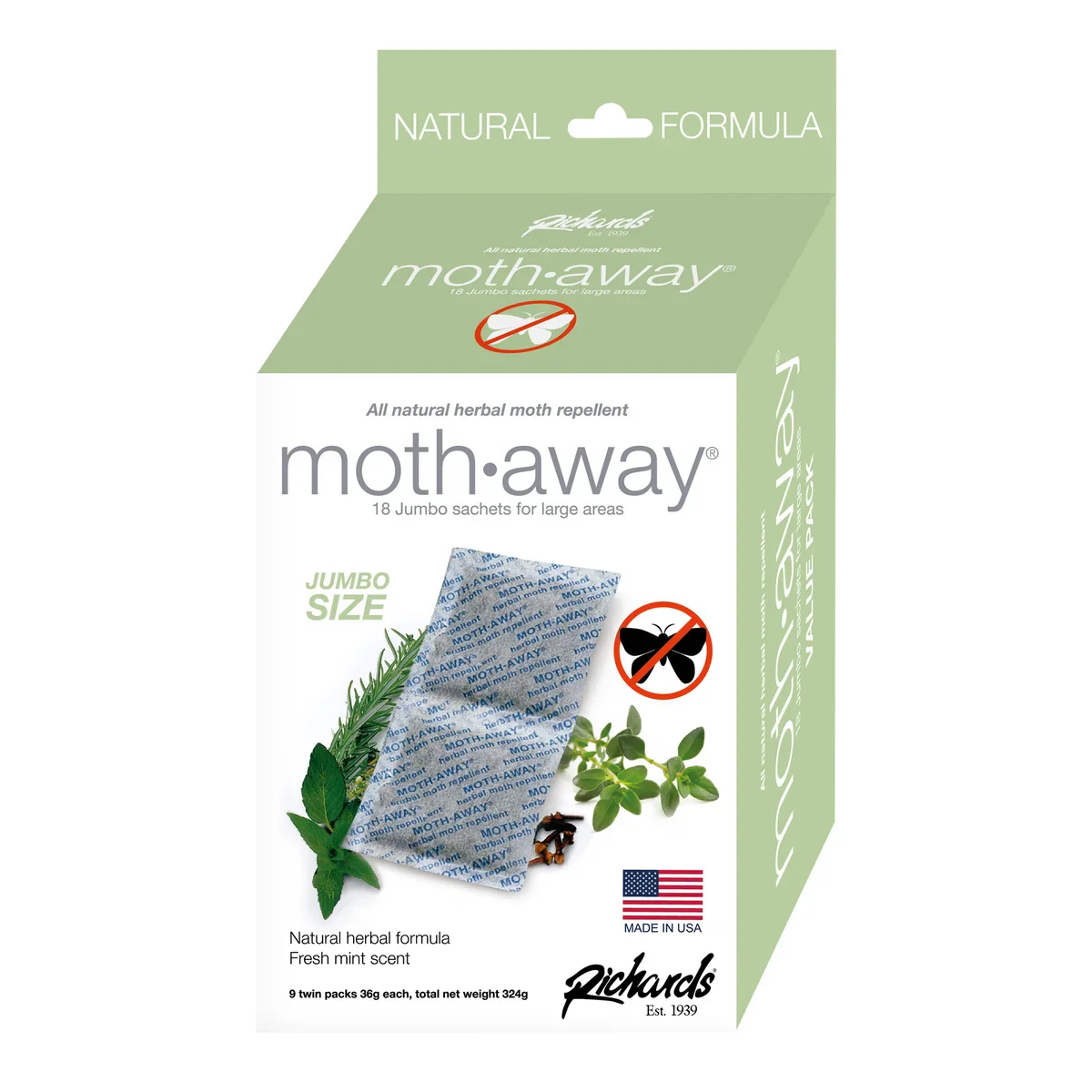 Moth Away Sachets Nontoxic (White 7" x 4.5") Jumbo - Image 12