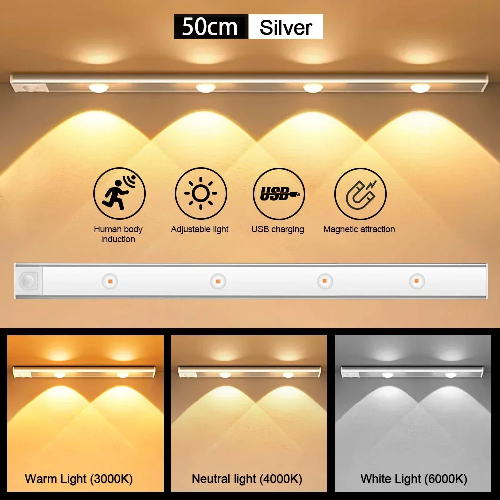 Motion Sensor Light Wireless USB LED Night Light for Under Cabinet Lighting - Image 10