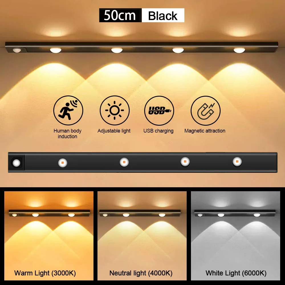 Motion Sensor Light Wireless USB LED Night Light for Under Cabinet Lighting - Image 11