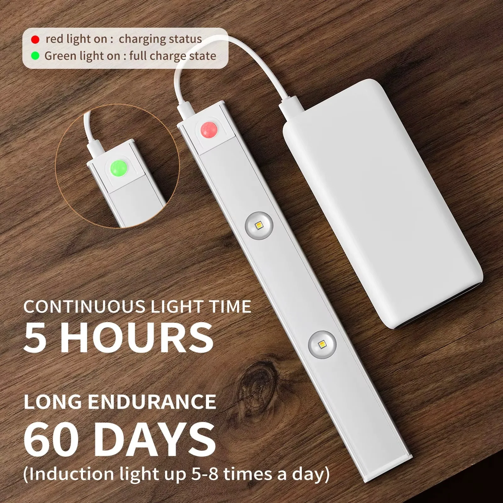Motion Sensor Light Wireless USB LED Night Light for Under Cabinet Lighting - Image 4
