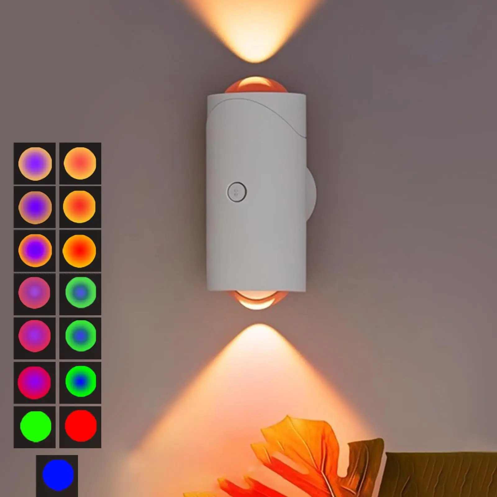 Motion Sensor RGB Night Light Magnetic Wireless Rechargeable LED Wall Sunset Lamp