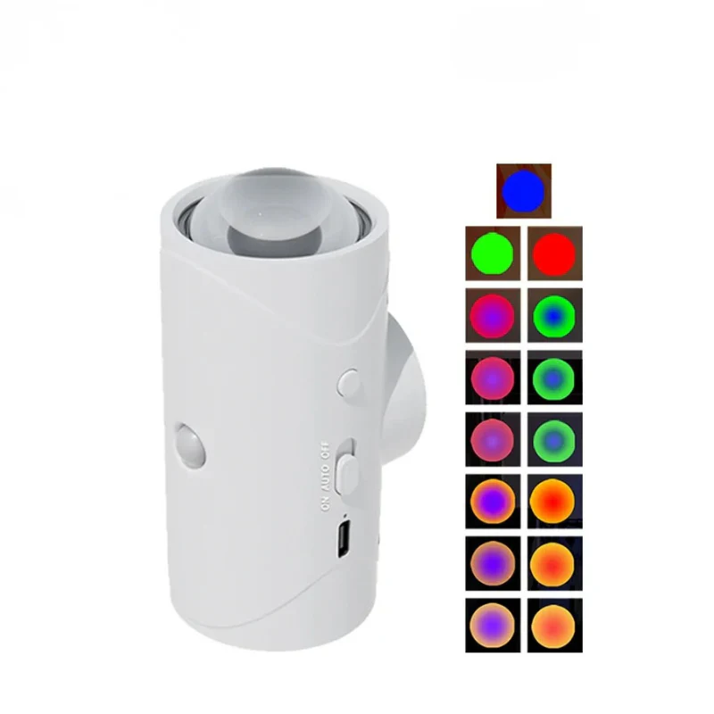 Motion Sensor RGB Night Light Magnetic Wireless Rechargeable LED Wall Sunset Lamp - Image 11