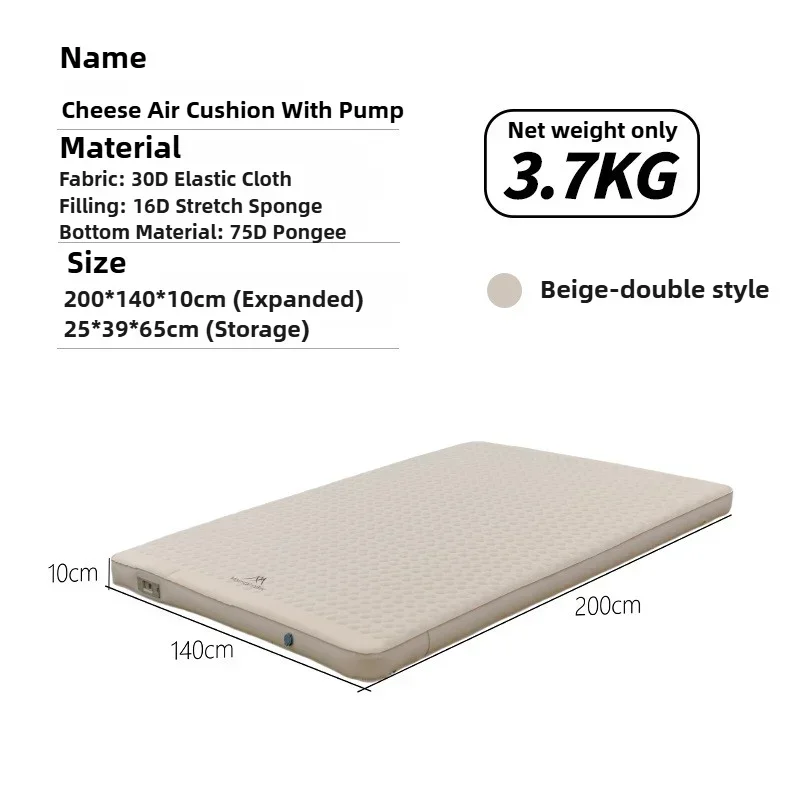 MOUNTAINHIKER Self-Inflating Camping Mattress 10cm Thick Foldable Air Sleeping Pad - Image 2