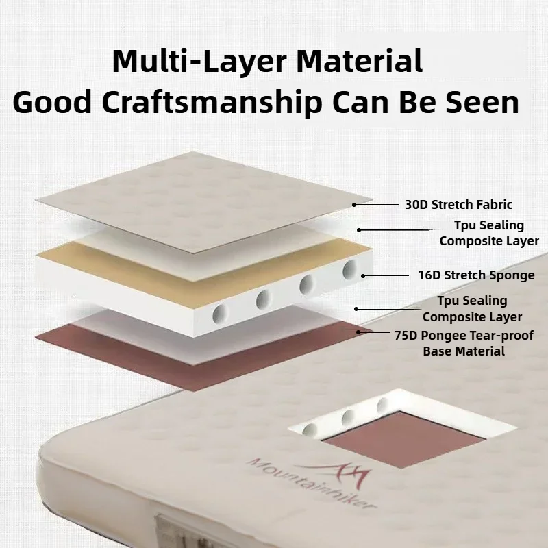 MOUNTAINHIKER Self-Inflating Camping Mattress 10cm Thick Foldable Air Sleeping Pad - Image 4