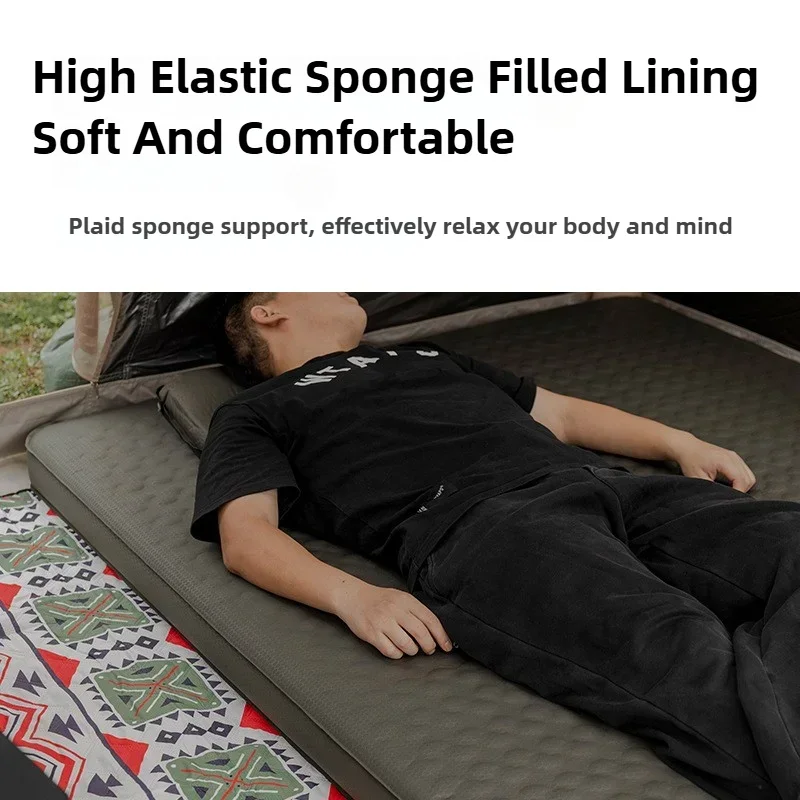 MOUNTAINHIKER Self-Inflating Camping Mattress 10cm Thick Foldable Air Sleeping Pad - Image 6