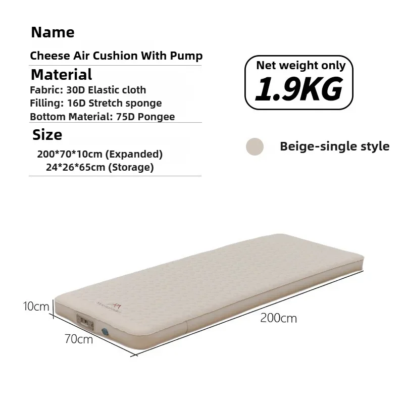 MOUNTAINHIKER Self-Inflating Camping Mattress 10cm Thick Foldable Air Sleeping Pad - Image 7
