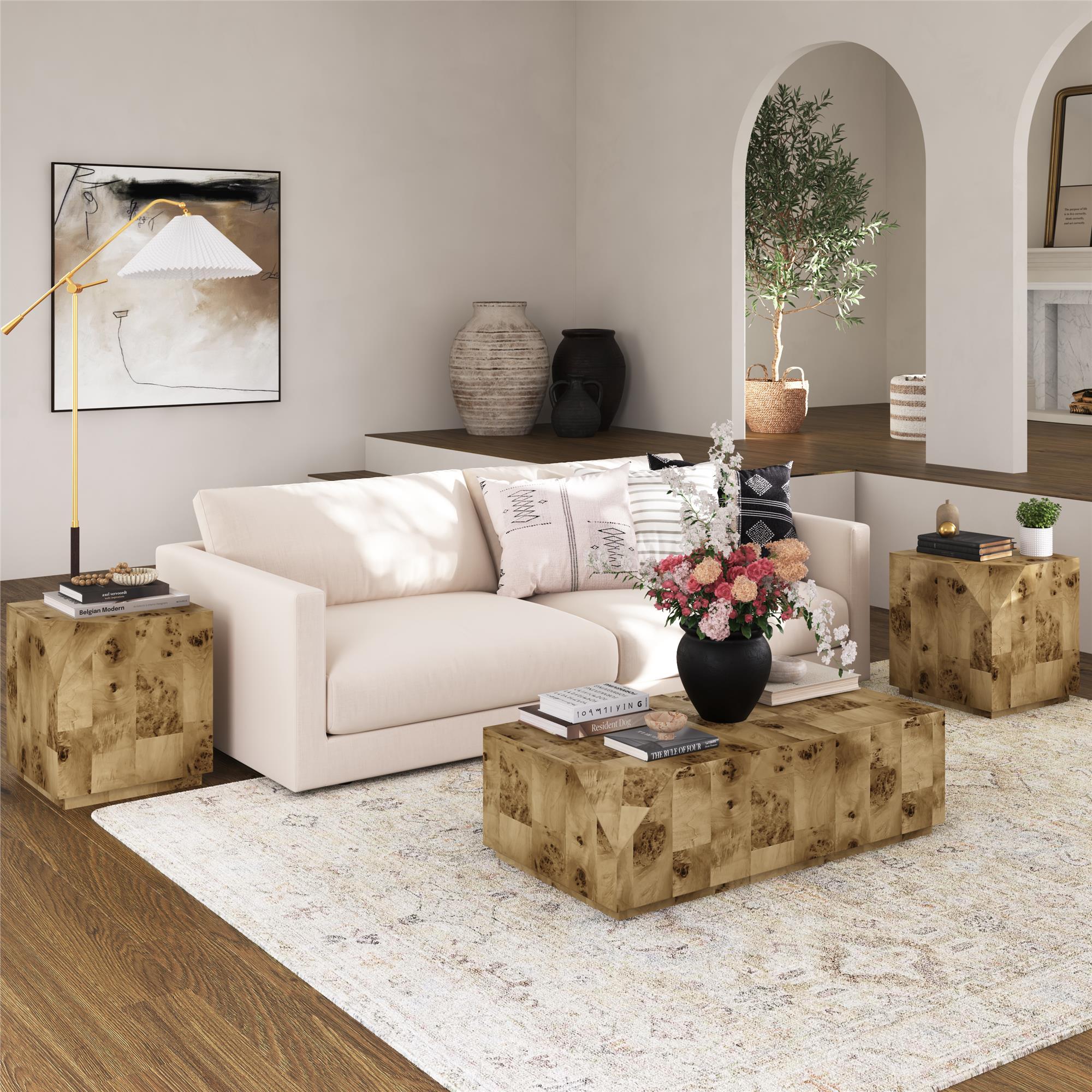 Moxie - 3 Piece Coffee And End Table Set - Brown - Image 4
