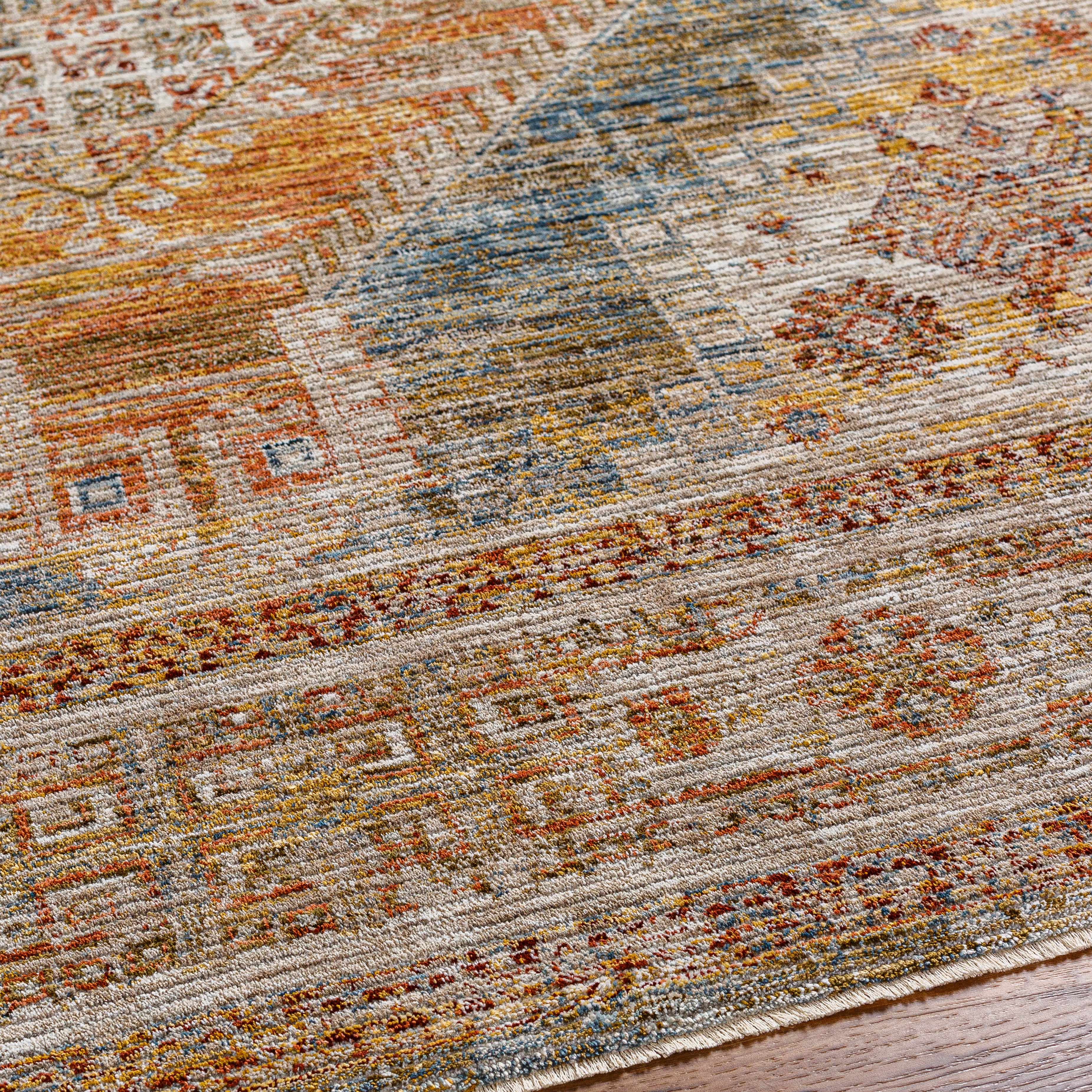 Moya Cream Rich Textured Traditional Rug - Image 6