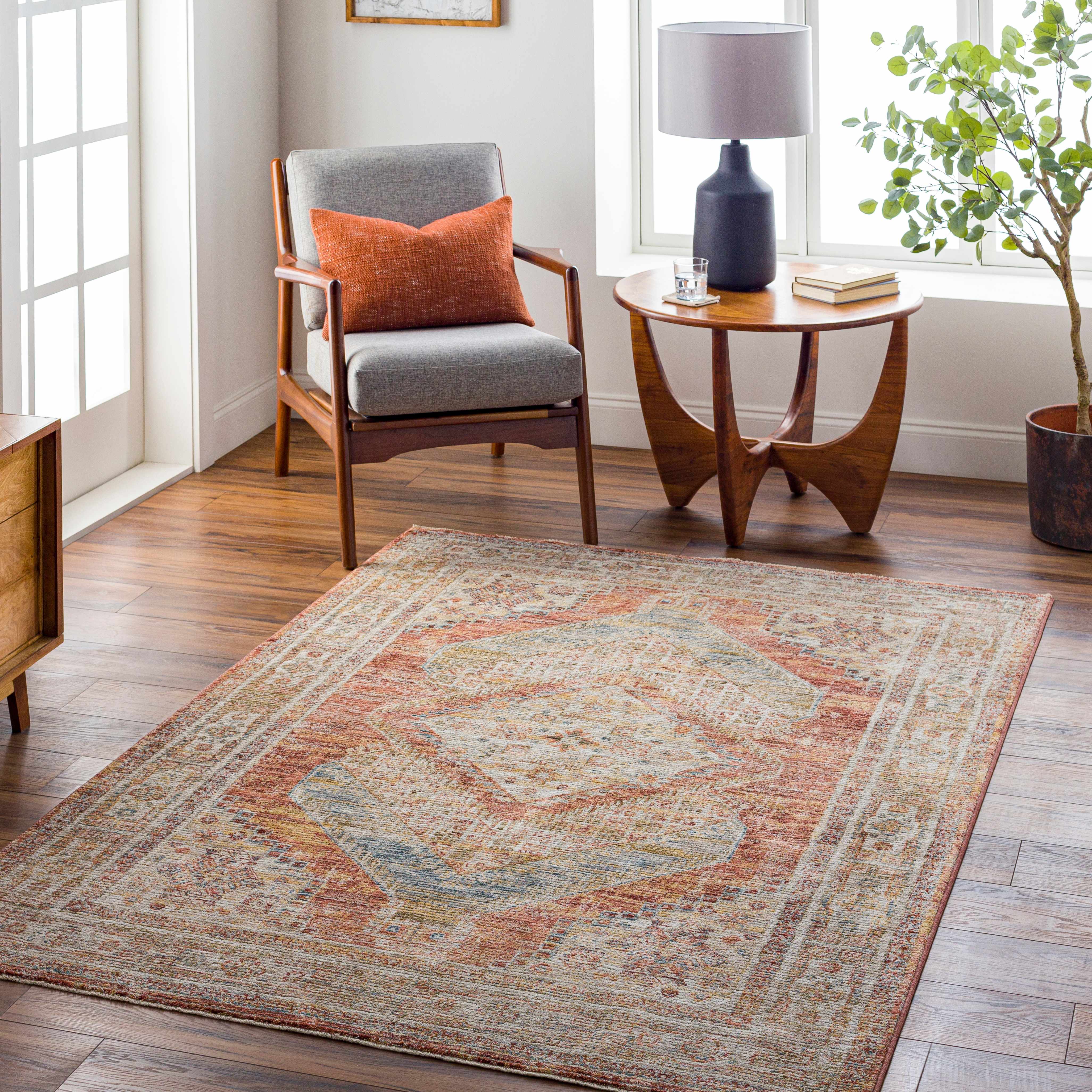 Moya Rust Rich Textured Traditional Rug - Image 10