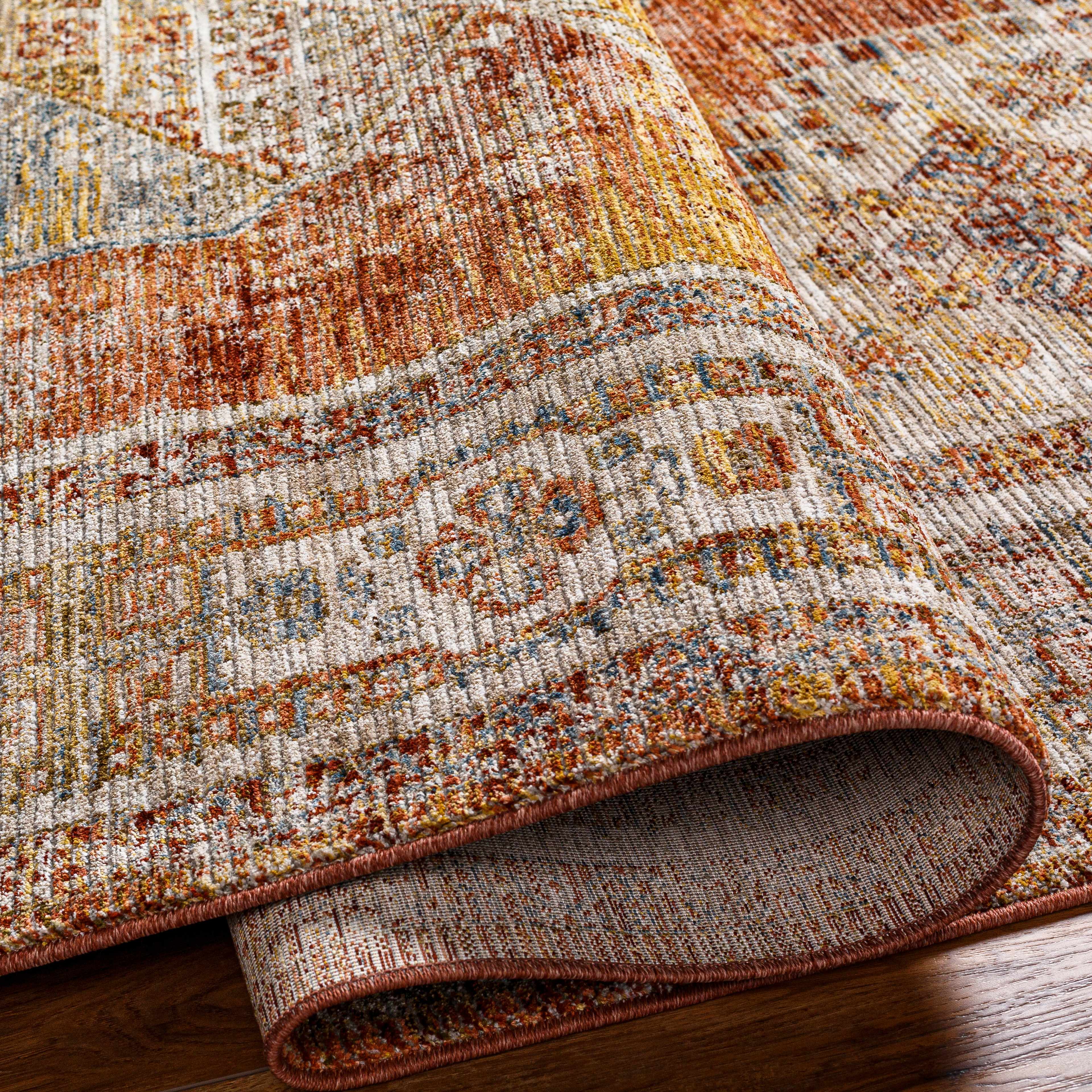 Moya Rust Rich Textured Traditional Rug - Image 3