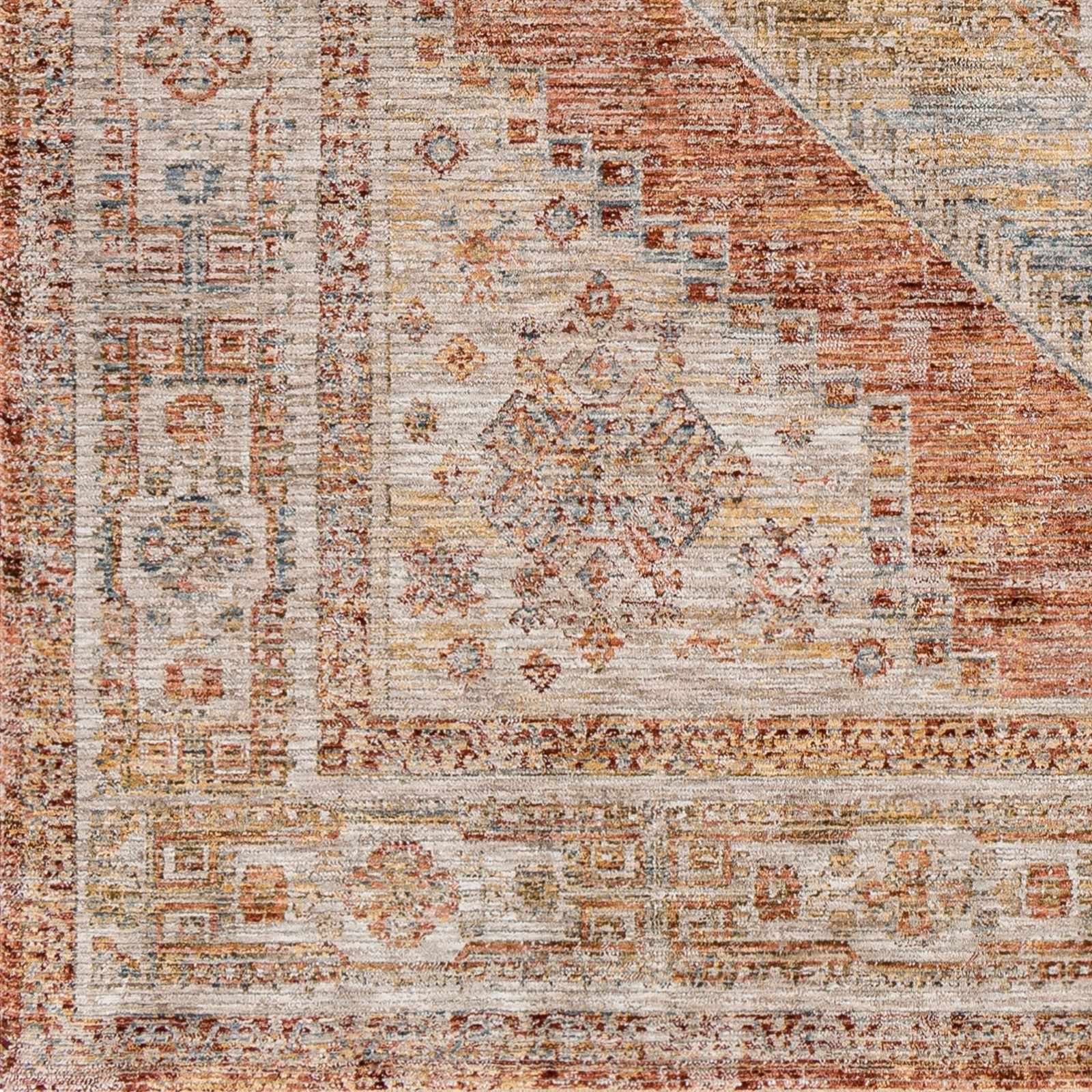Moya Rust Rich Textured Traditional Rug - Image 4